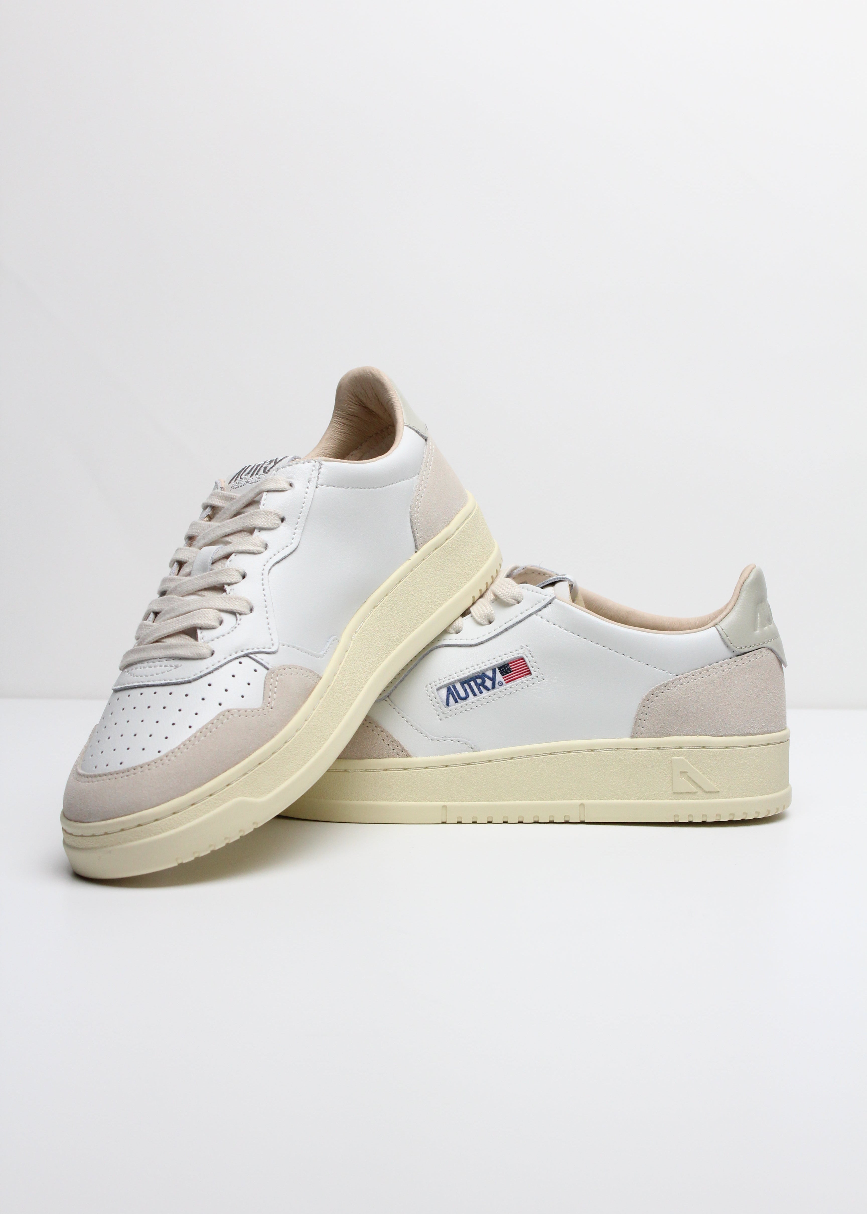 AULM-LS14 SNEAKERS MEDALIST LEATHER/SUEDE WHITE/PELICAN