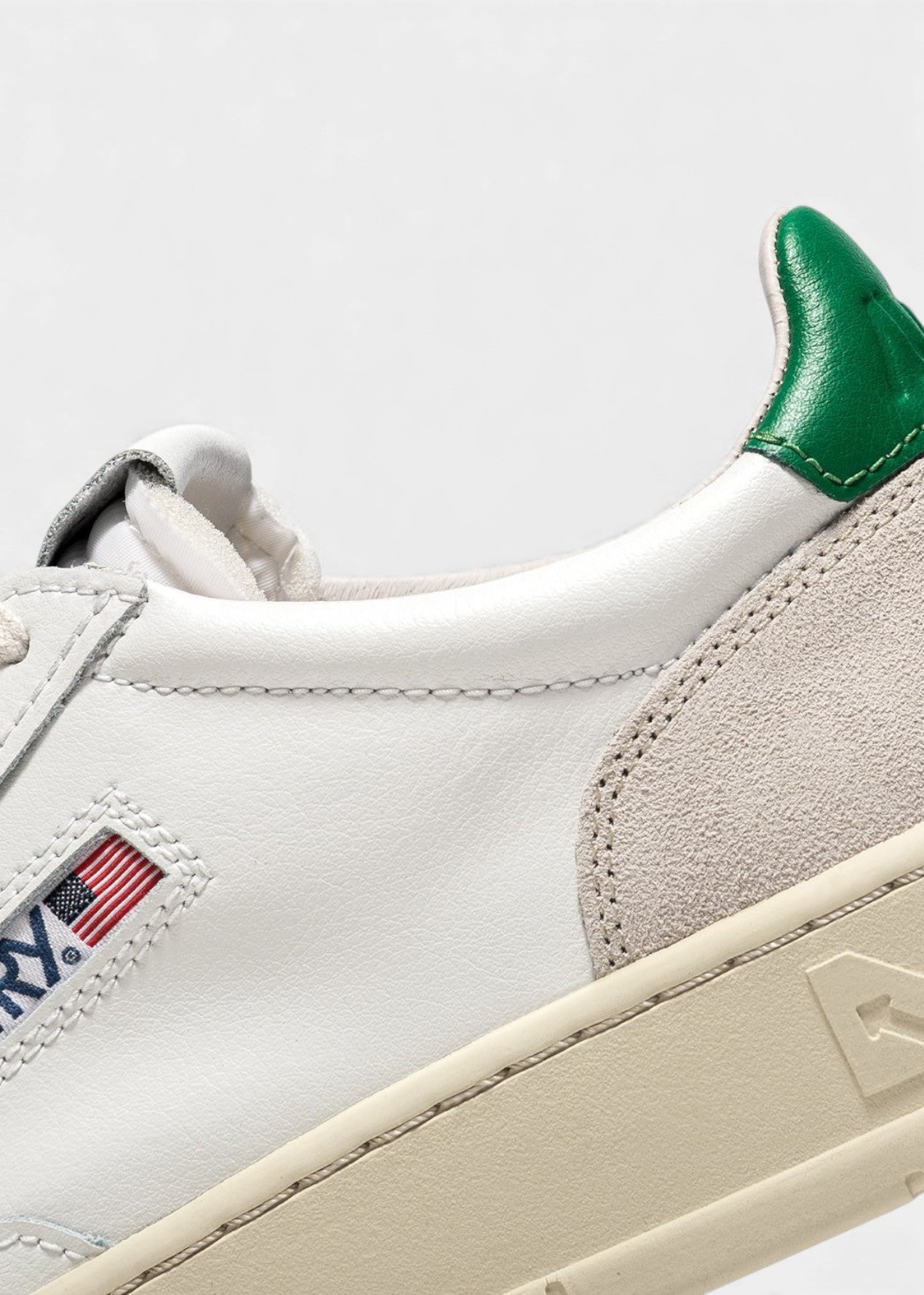 AULM-LS23 SNEAKERS MEDALIST LEATHER/SUEDE WHITE/AMAZON