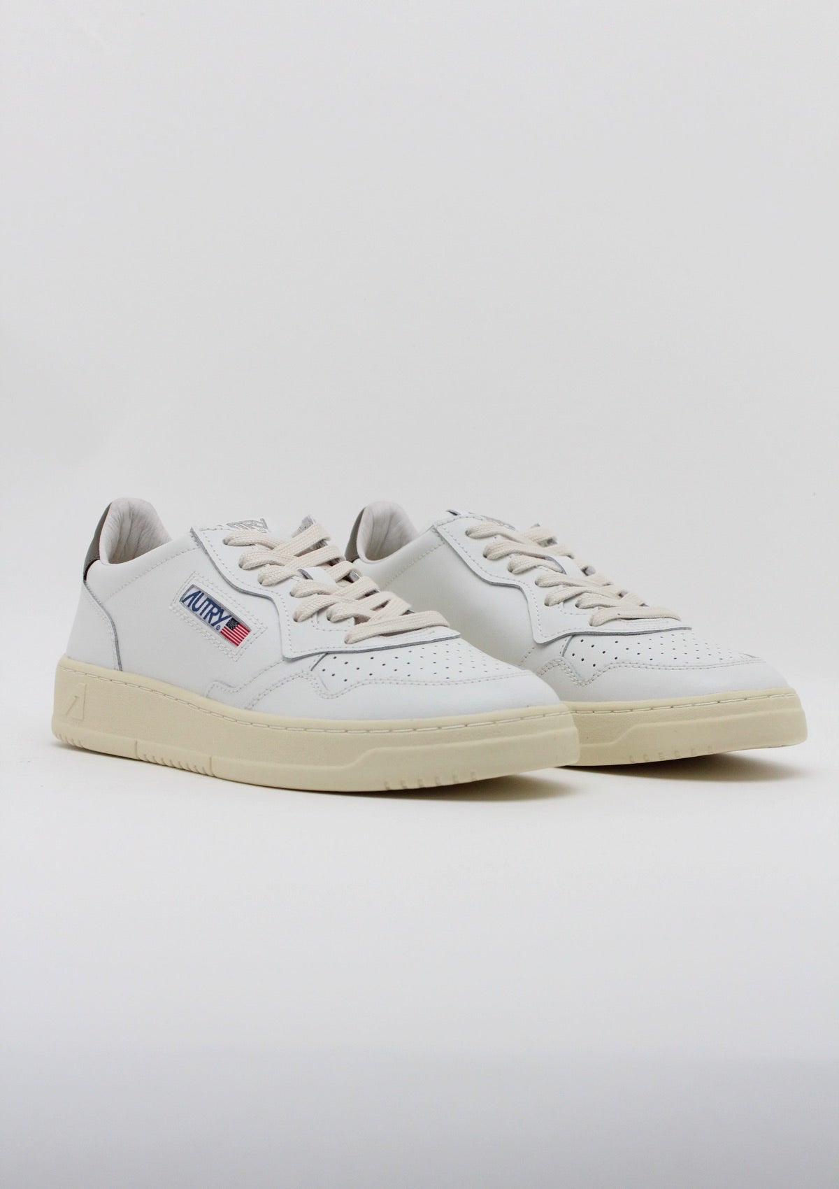AULM LL28 SNEAKERS UOMO AUTRY MEDALIST LOW (AULM) - BIANCO / GRIGIO SCURO / CREMA