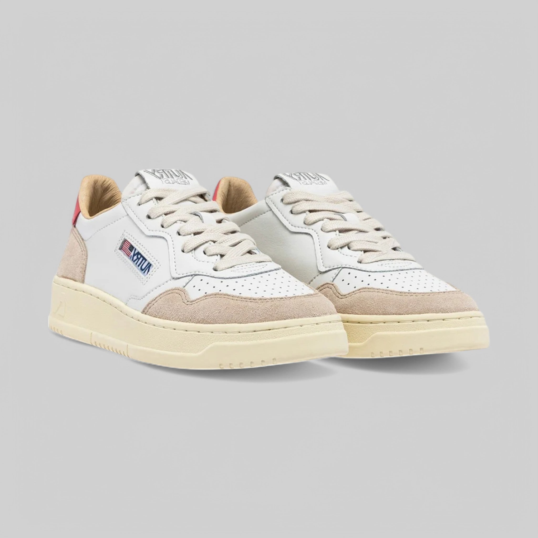 SNEAKERS AULW-LS78 MEDALIST LOW IN LEAT/SUEDE WHT/TEAROSE