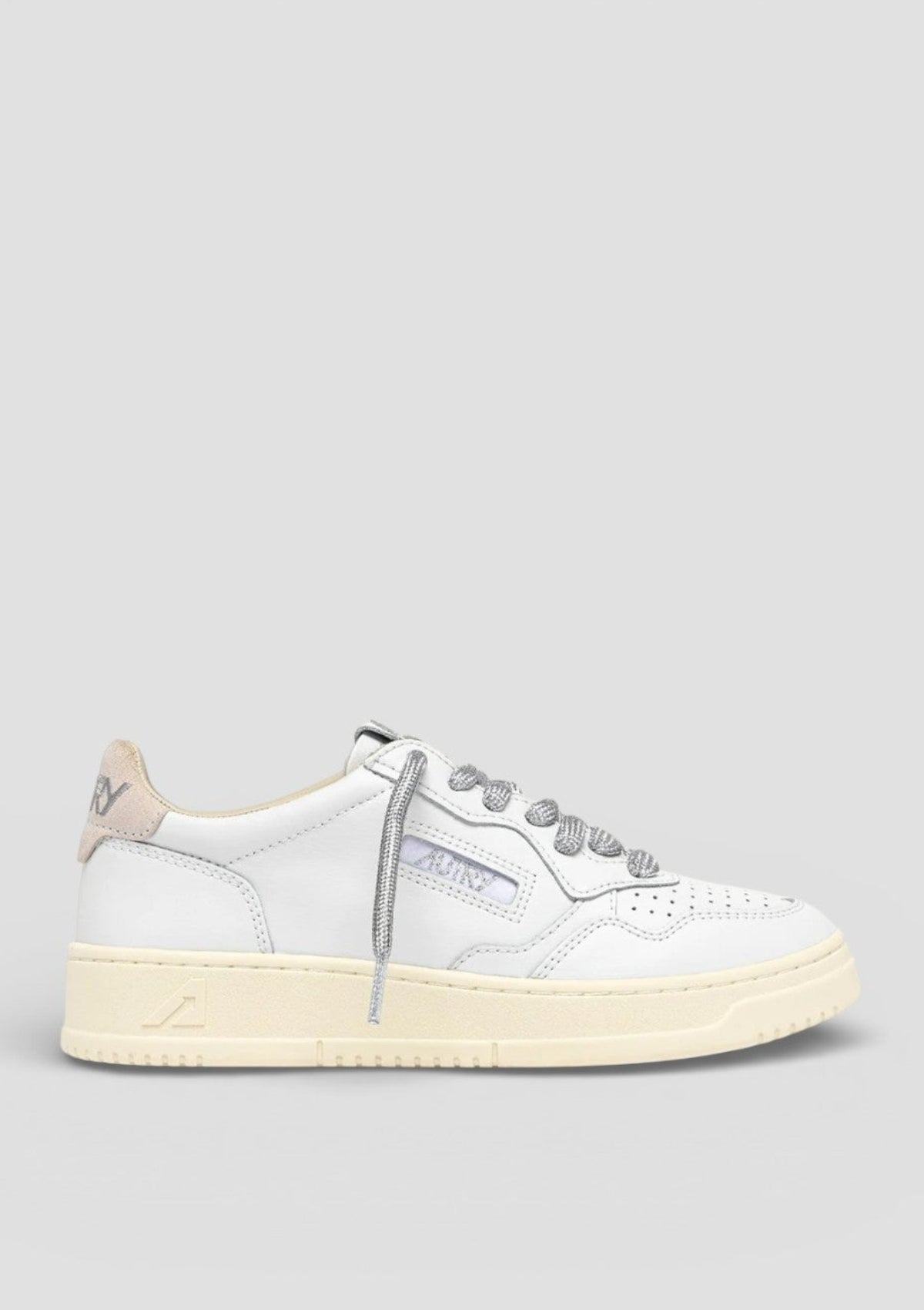 AULW-SW02 SNEAKERS DONNA MEDALIST LEATHER/SWOLL WHITE/SILVER