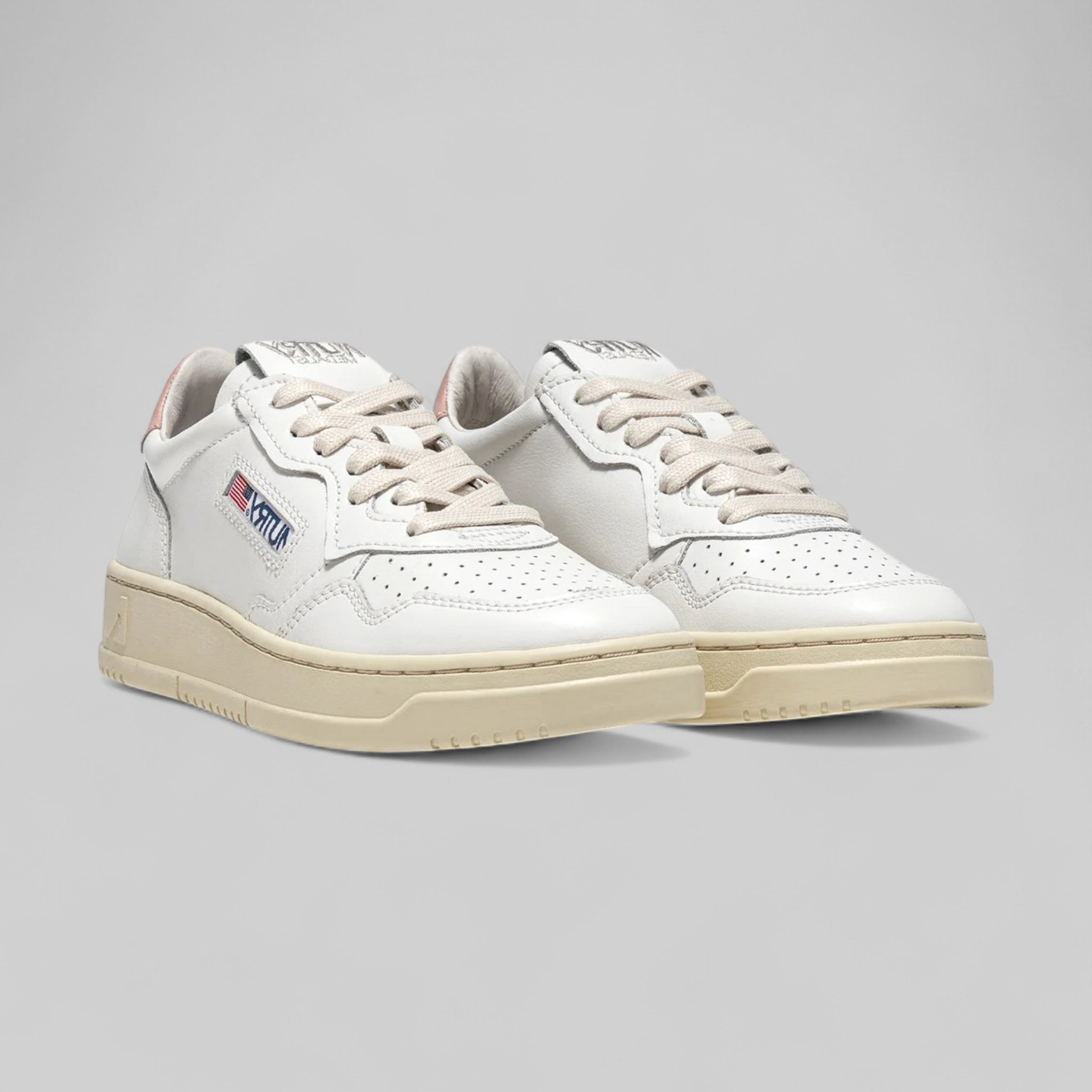 AILW-LL16 SNEAKERS MEDALIST LOW IN PELLE BIANCA E ROSA