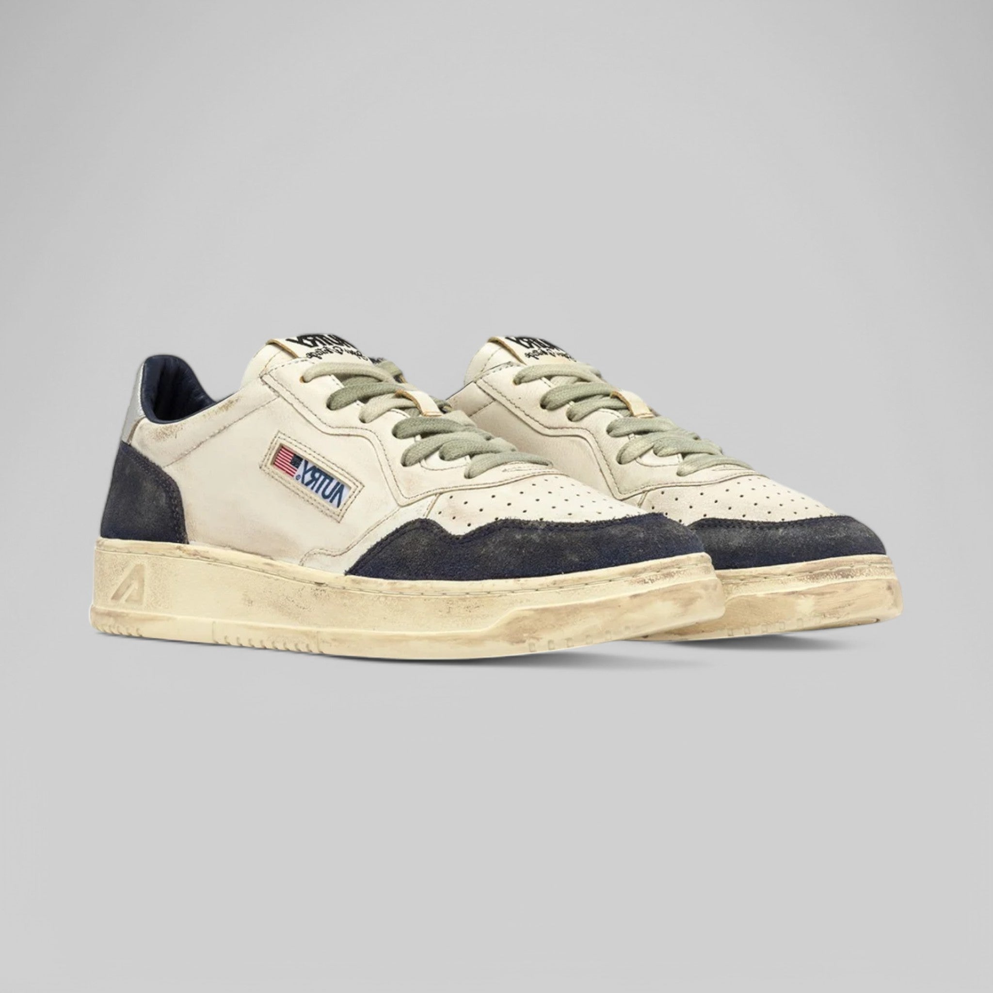 SNEAKERS AVLM-LS07 SUPER VINTAGE LOW LEAT/SUEDE SPBLUE/SILV