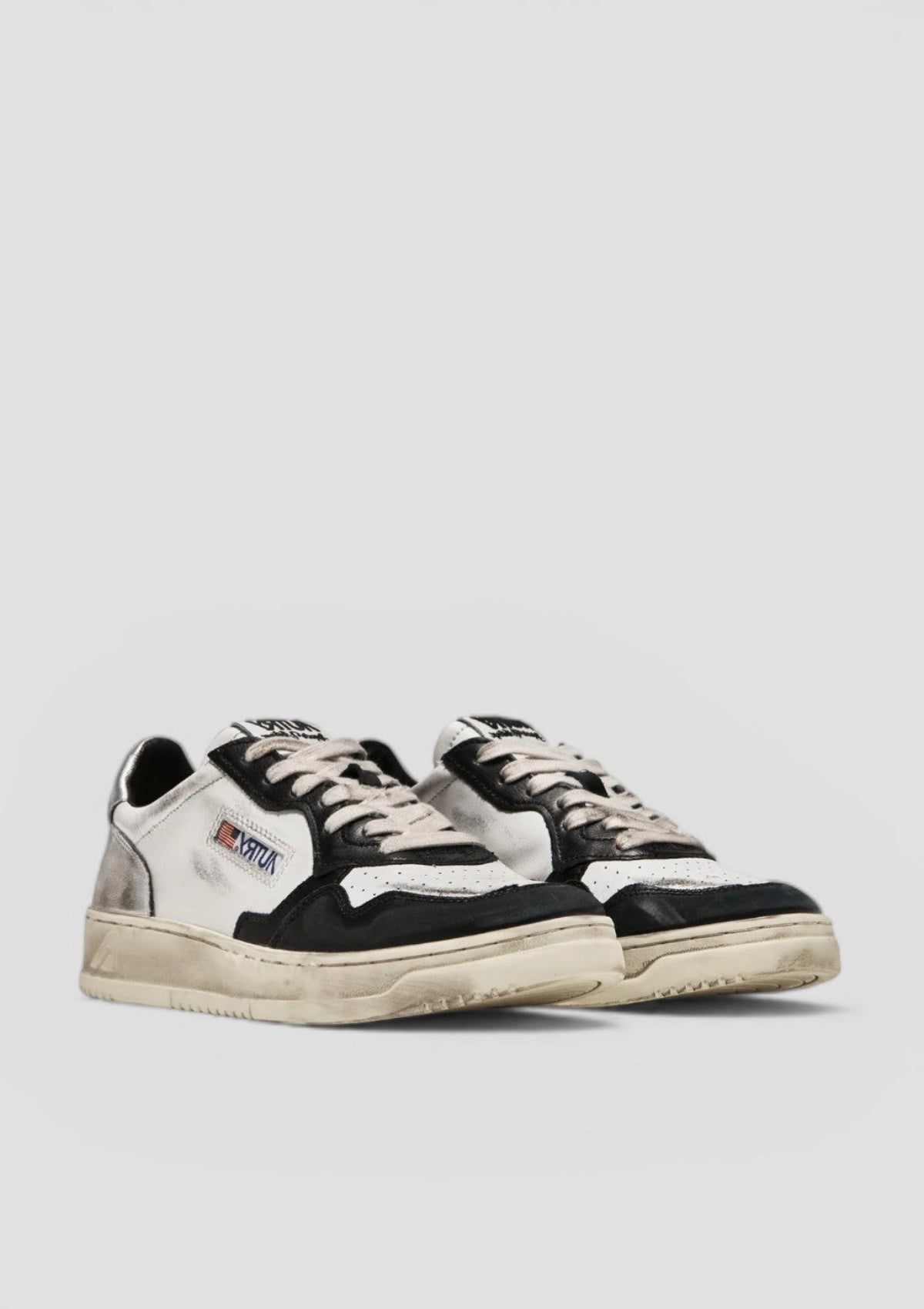 SS26-AVLM-SV11 SUPER VINTAGE UOMO LEAT/LEAT WHT/BLK/SIL