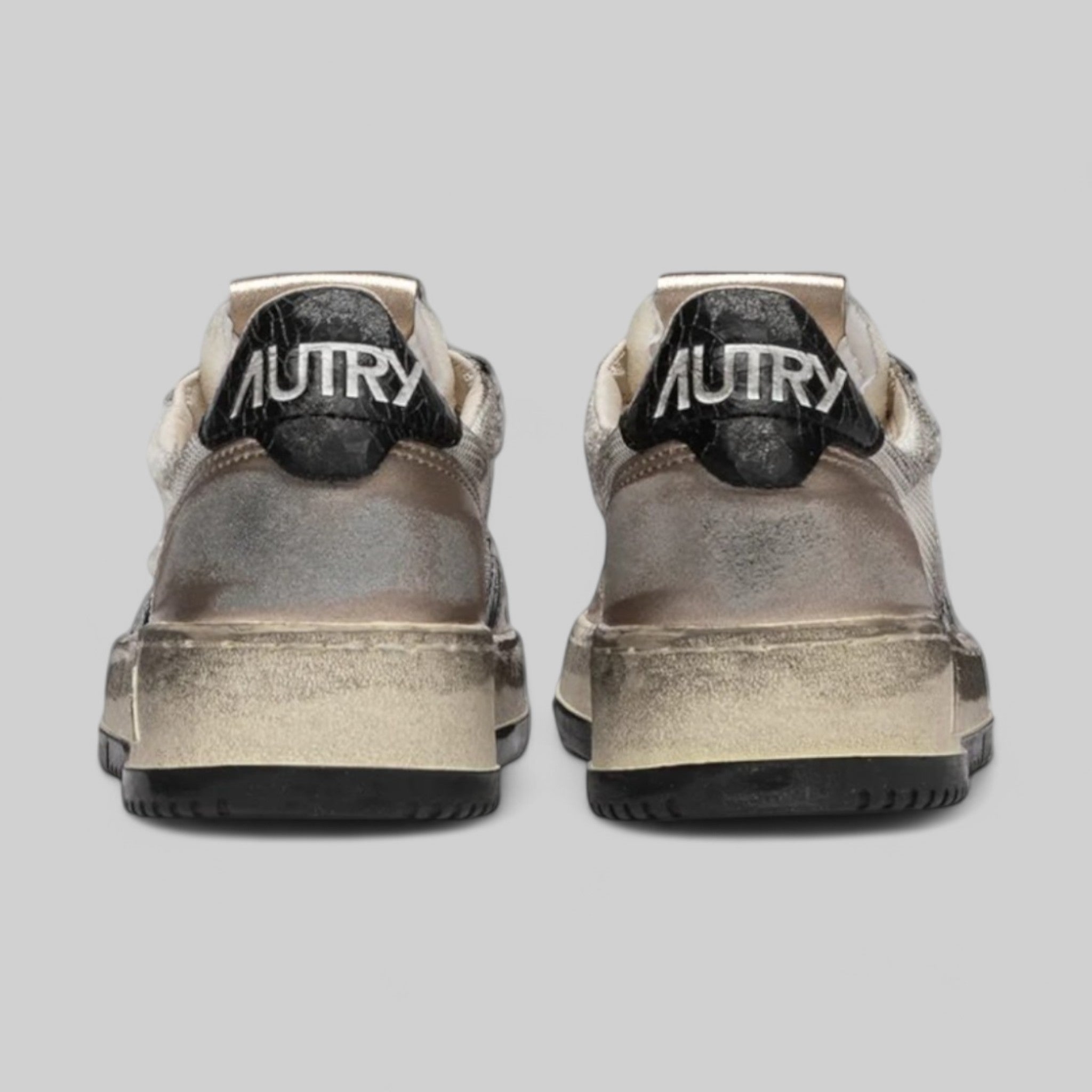 SNEAKERS AVLW-MS09 SUPER VINTAGE LOW MESH/SUEDE WHT/GOLD