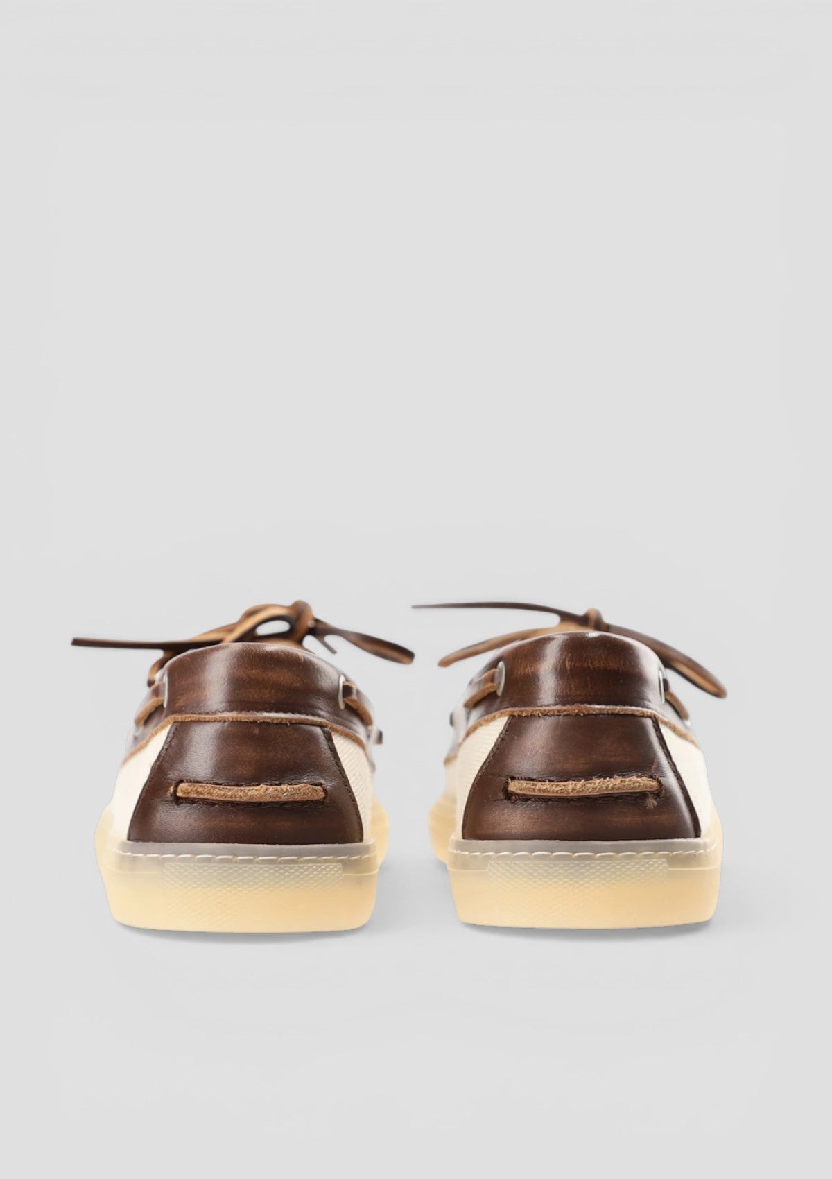 SS26-CPH 160 MOCASSINO MIX DI MATERIALI MARRONE/CREMA