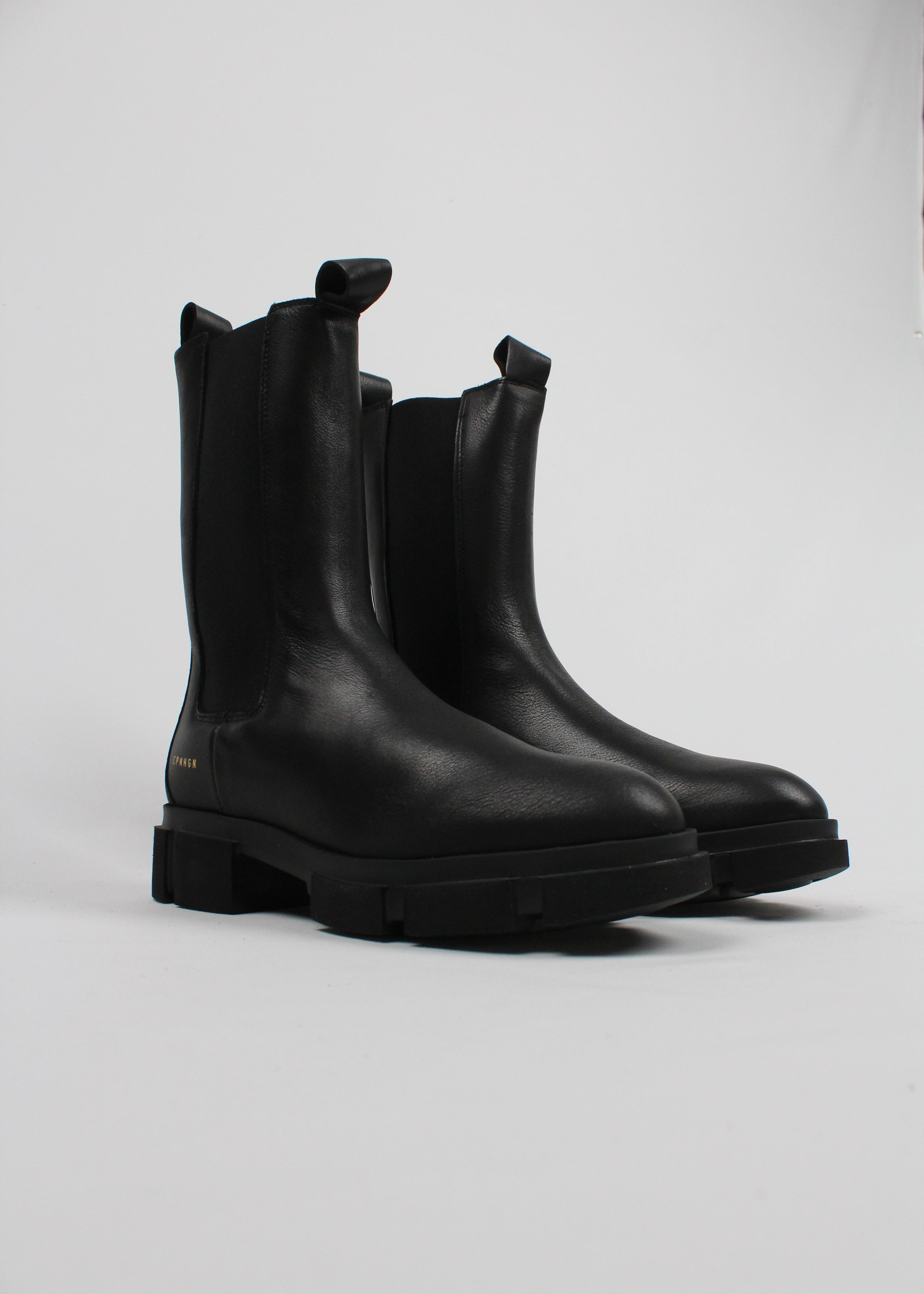 CHP500/VIT STIVALETTO CHELSEA IN VITELLO COL NERO