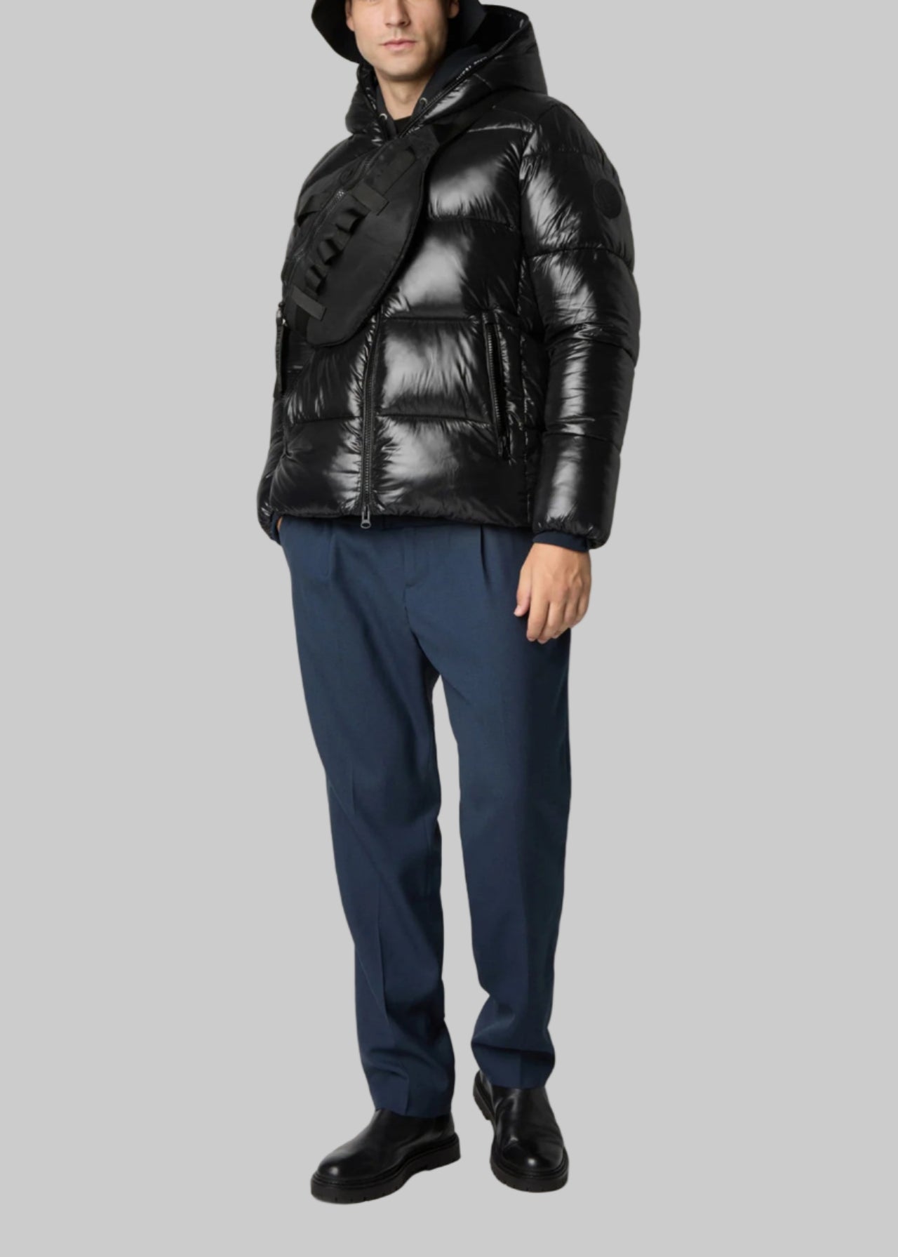 FW25-D31280M LOVE 21 PIUMINO UOMO ANIMAL-FREE MOD. EDGARD NERO