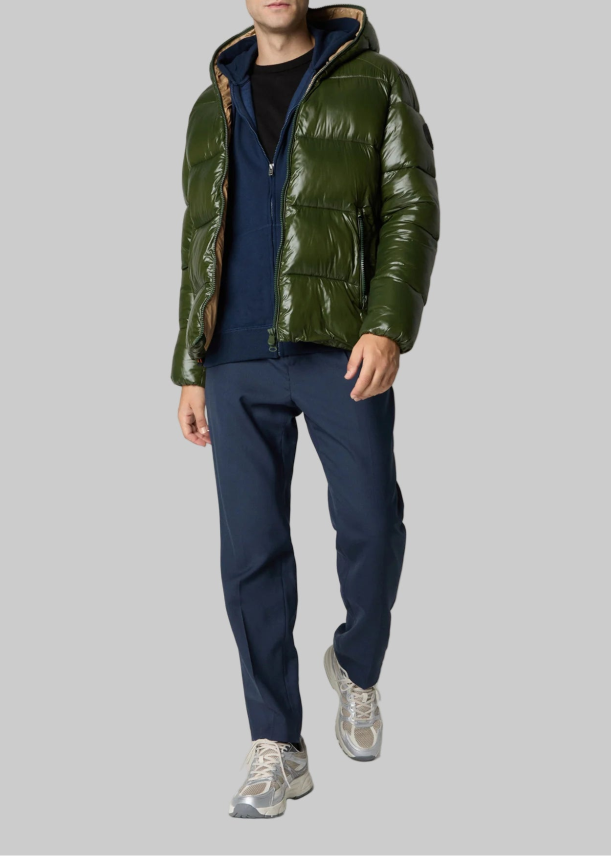 FW25-D31280M LOVE 21 PIUMINO UOMO ANIMAL-FREE MOD. EDGARD VERDE BOSCO