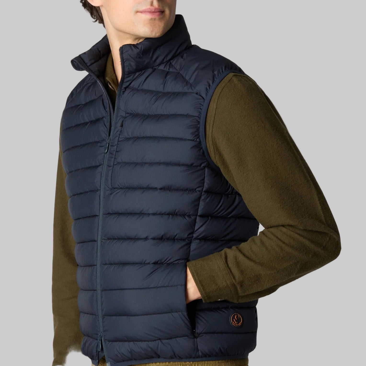 FW25-D81272M MIRO21 GILET ANIMAL FREE UOMO MOD. RHUS BLU NERO