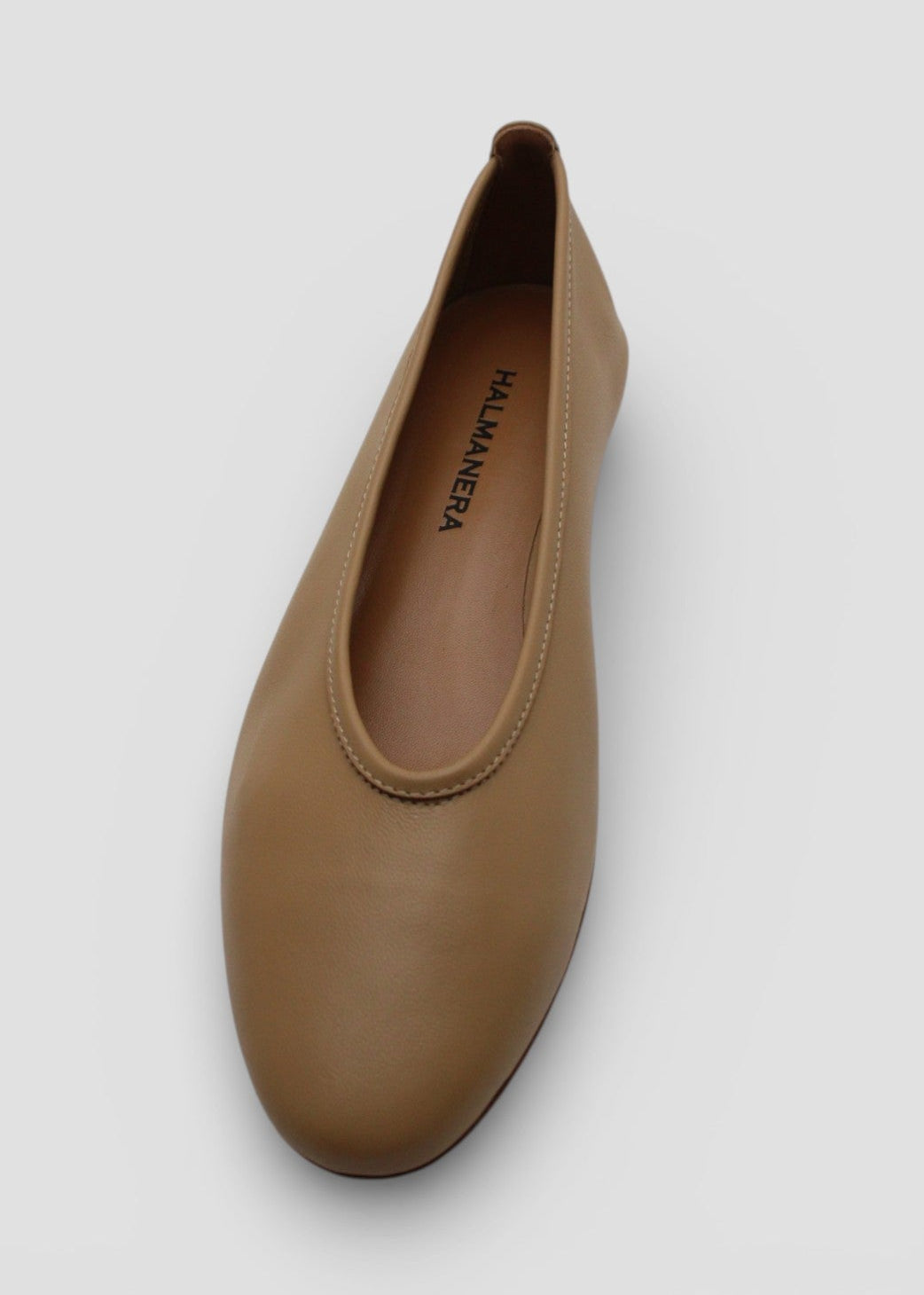 SS26-DAVE01 Ballerina in Nappa Beige Halmanera