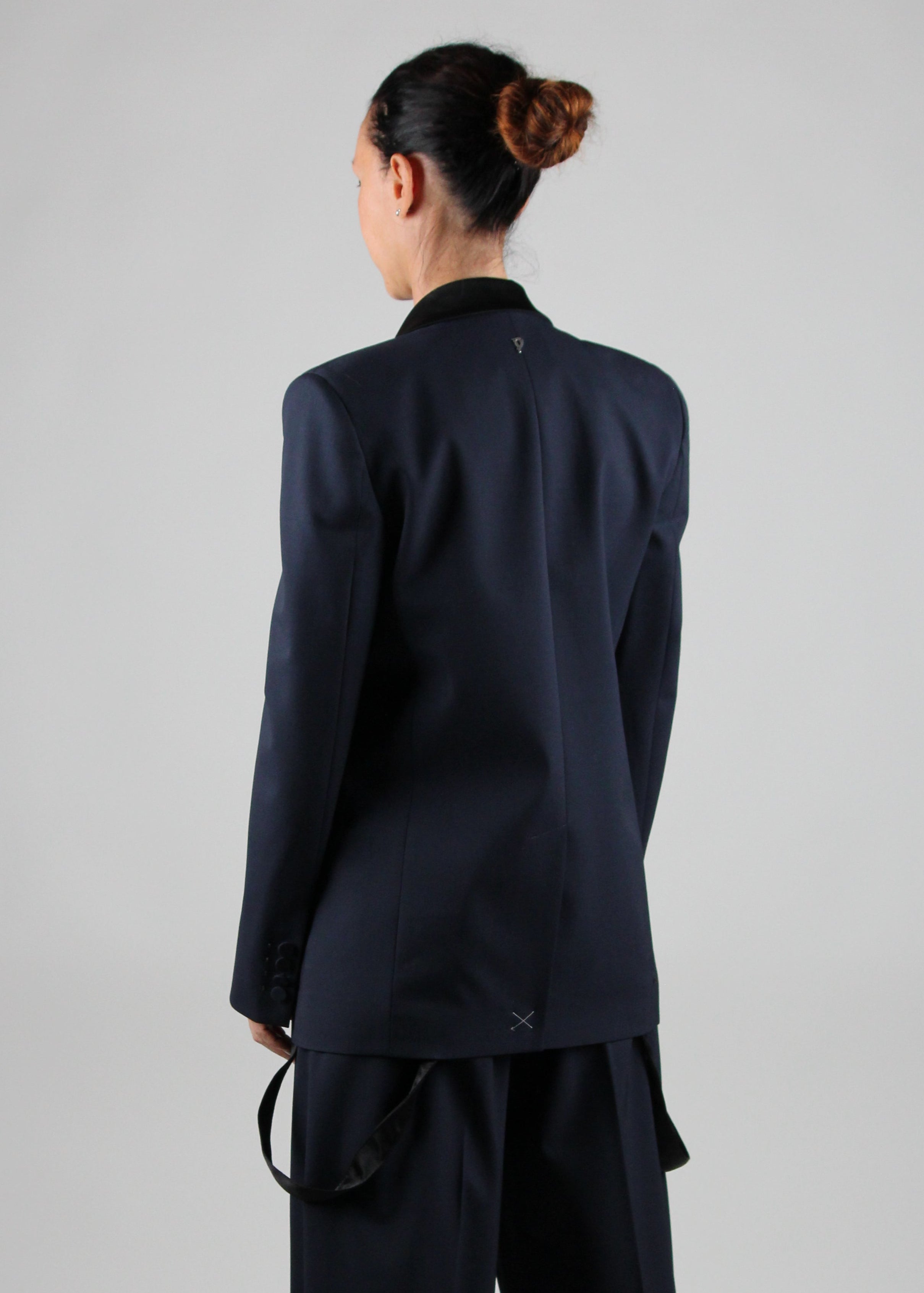 FW25-DJ745-WS0115D-XXXC-890 BLAZER DOPPIOPETTO REGULAR IN GABARDINA DI LANA COLORE UNIVERSO