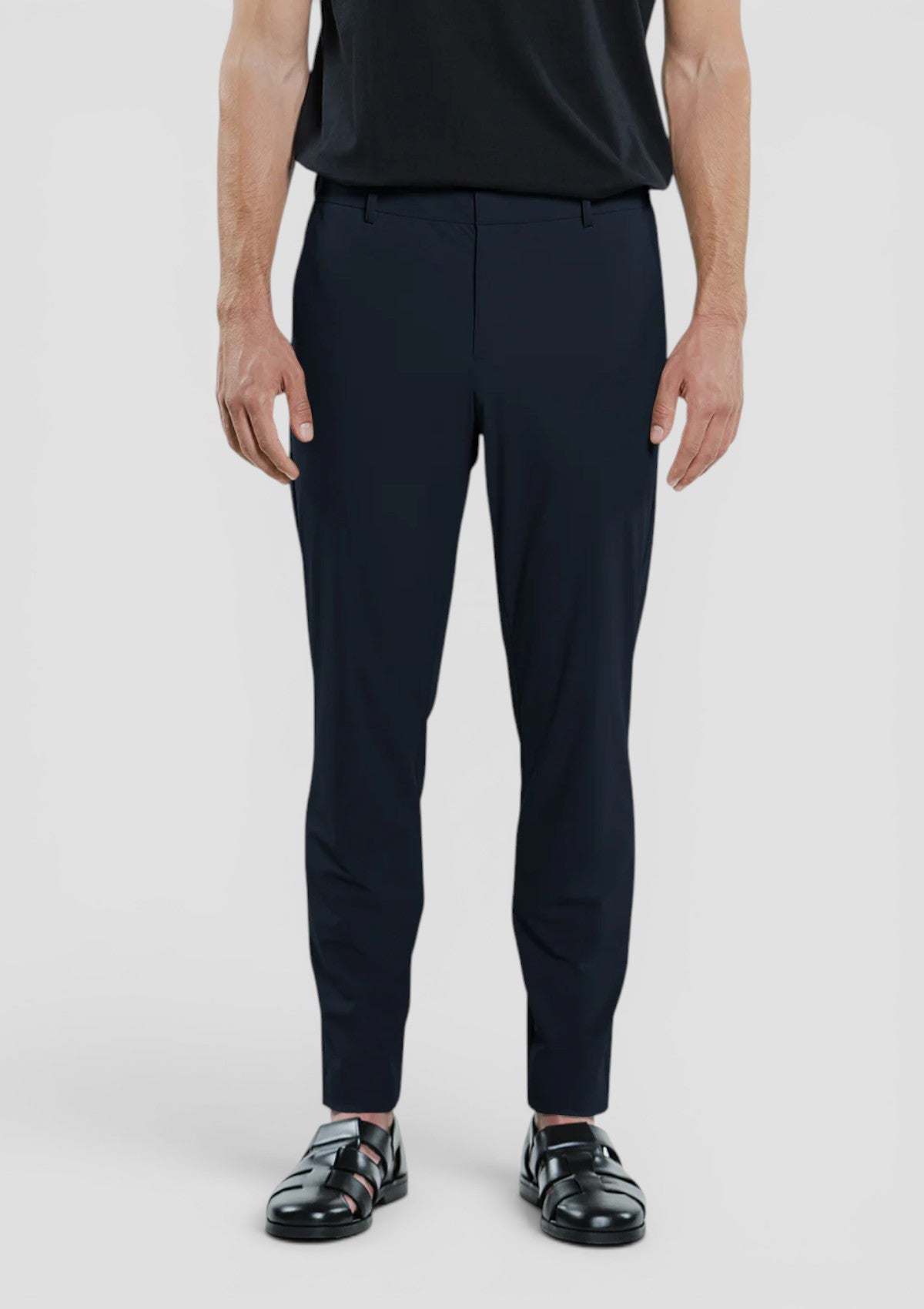 SS26-DOLPH-TREVI PANTALONE REGULAR CON CINTURINO ELASTICO BLU INTENSO