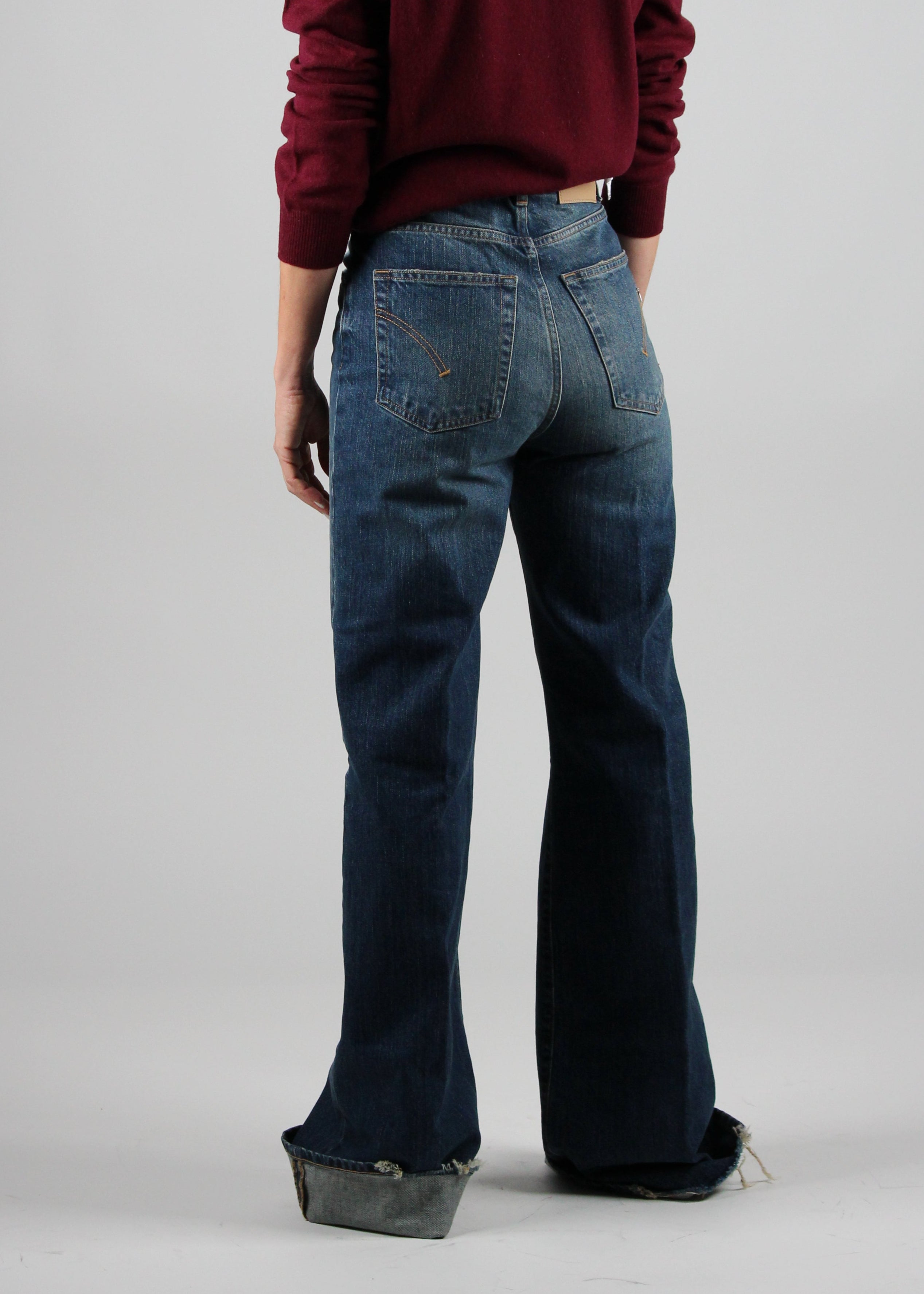 FW25-DP619-DFE313D-LL3-800. JEANS AMBER WIDE LEG IN DENIM FISSO