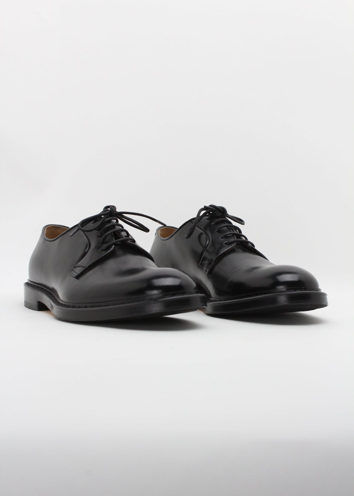 DU1385SIEWUF007NN00 STRINGATA DERBY IN PELLE NERO