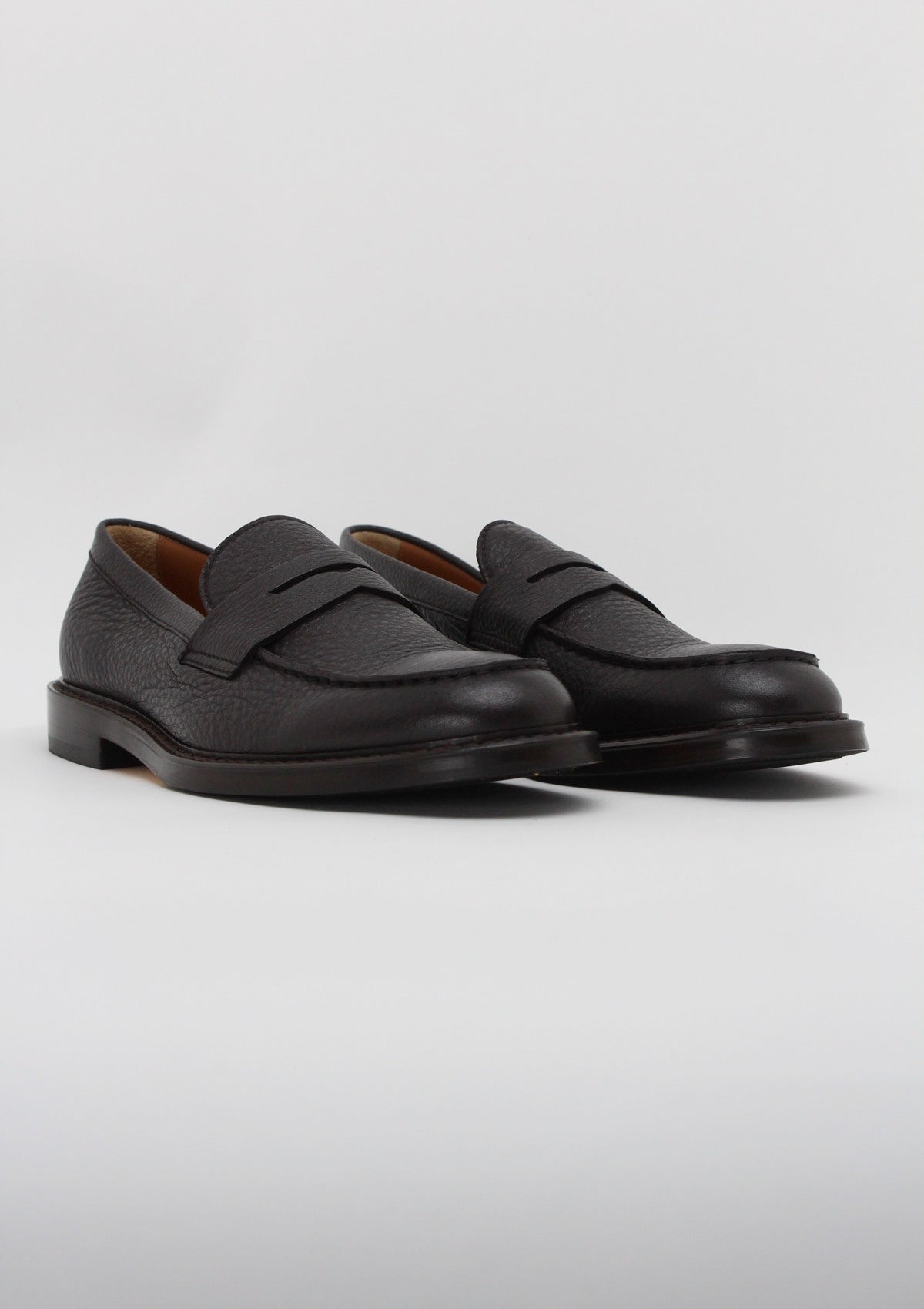 DU2528SIEXUF225TM48 MOCASSINO PENNY DOUCAL'S IN PELLE MARTELLATA - MARRONE SCURO