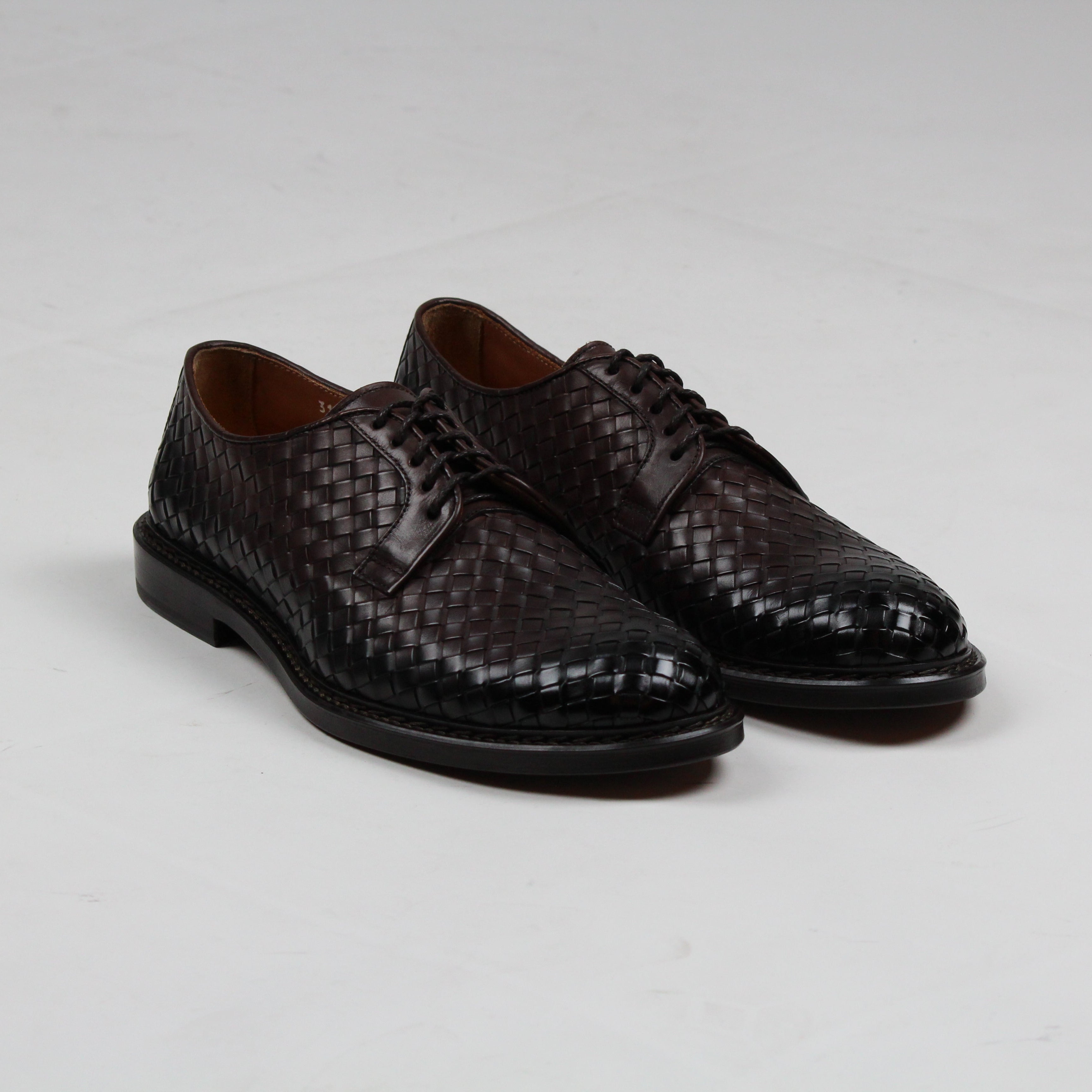 DU3142PHOEUY95TM00 DERBY IN PELLE INTRECCIATA T-MORO