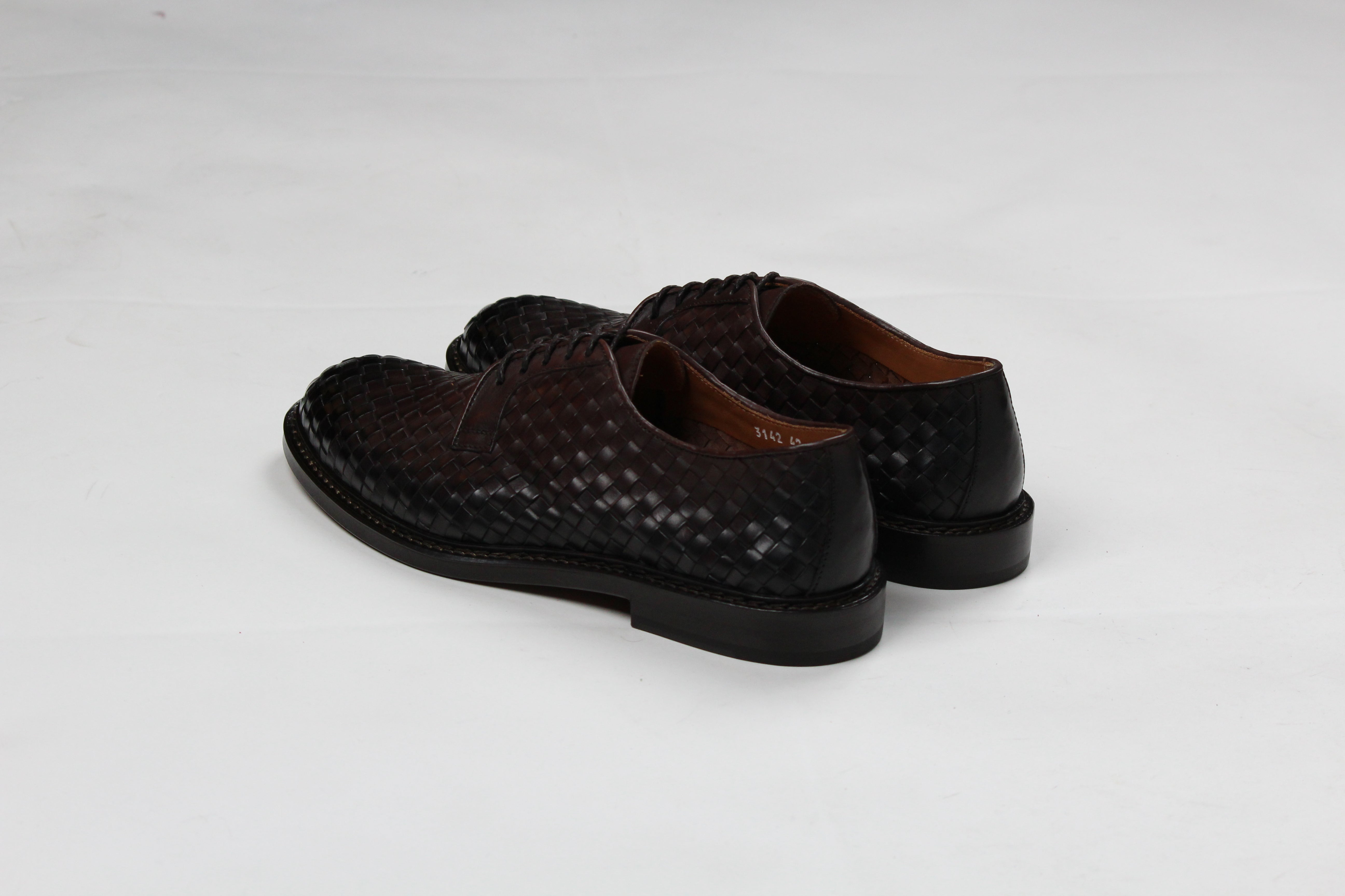 DU3142PHOEUY95TM00 DERBY IN PELLE INTRECCIATA T-MORO