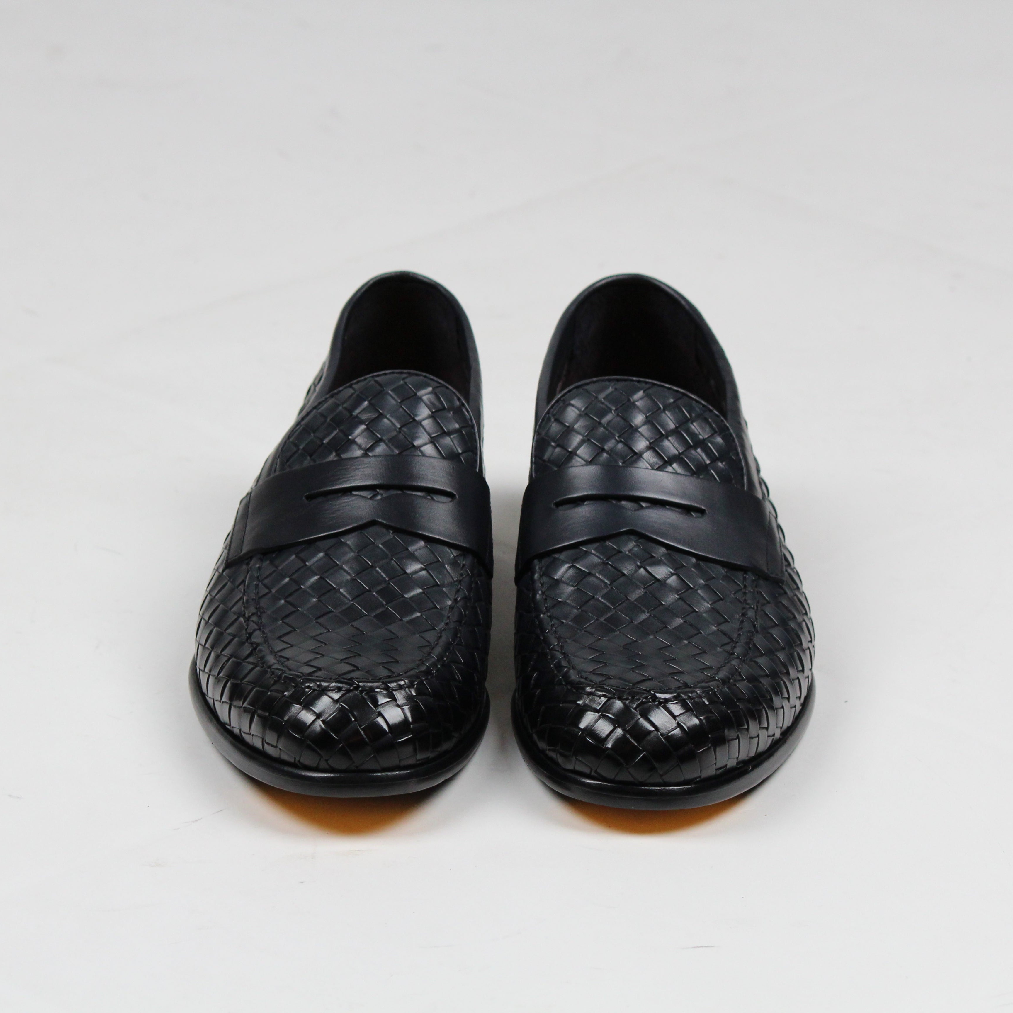 DU3266STRAUY195NB00 MOCASSINO PENNY ADLER IN PELLE INTRECCIATO BLU