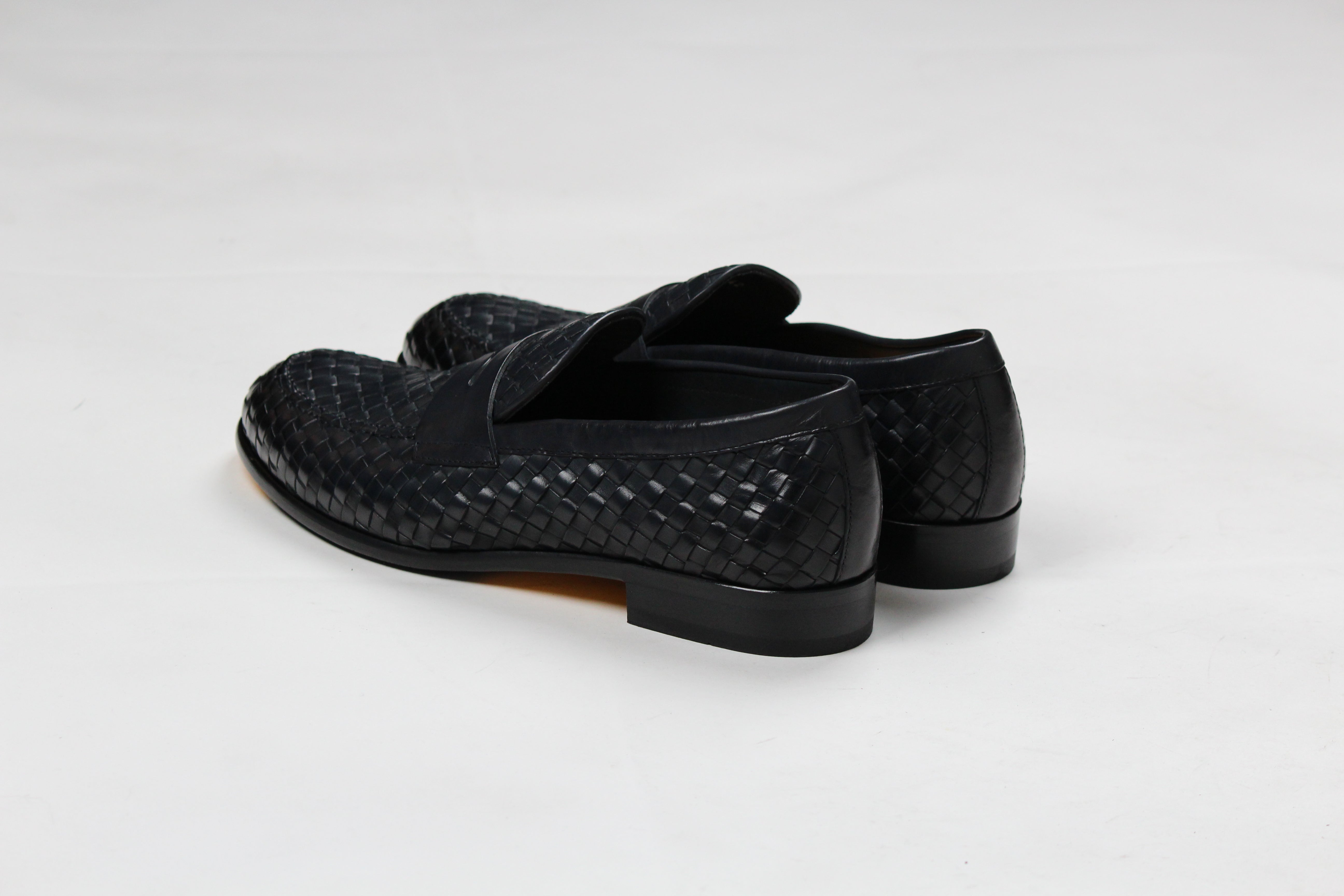 DU3266STRAUY195NB00 MOCASSINO PENNY ADLER IN PELLE INTRECCIATO BLU