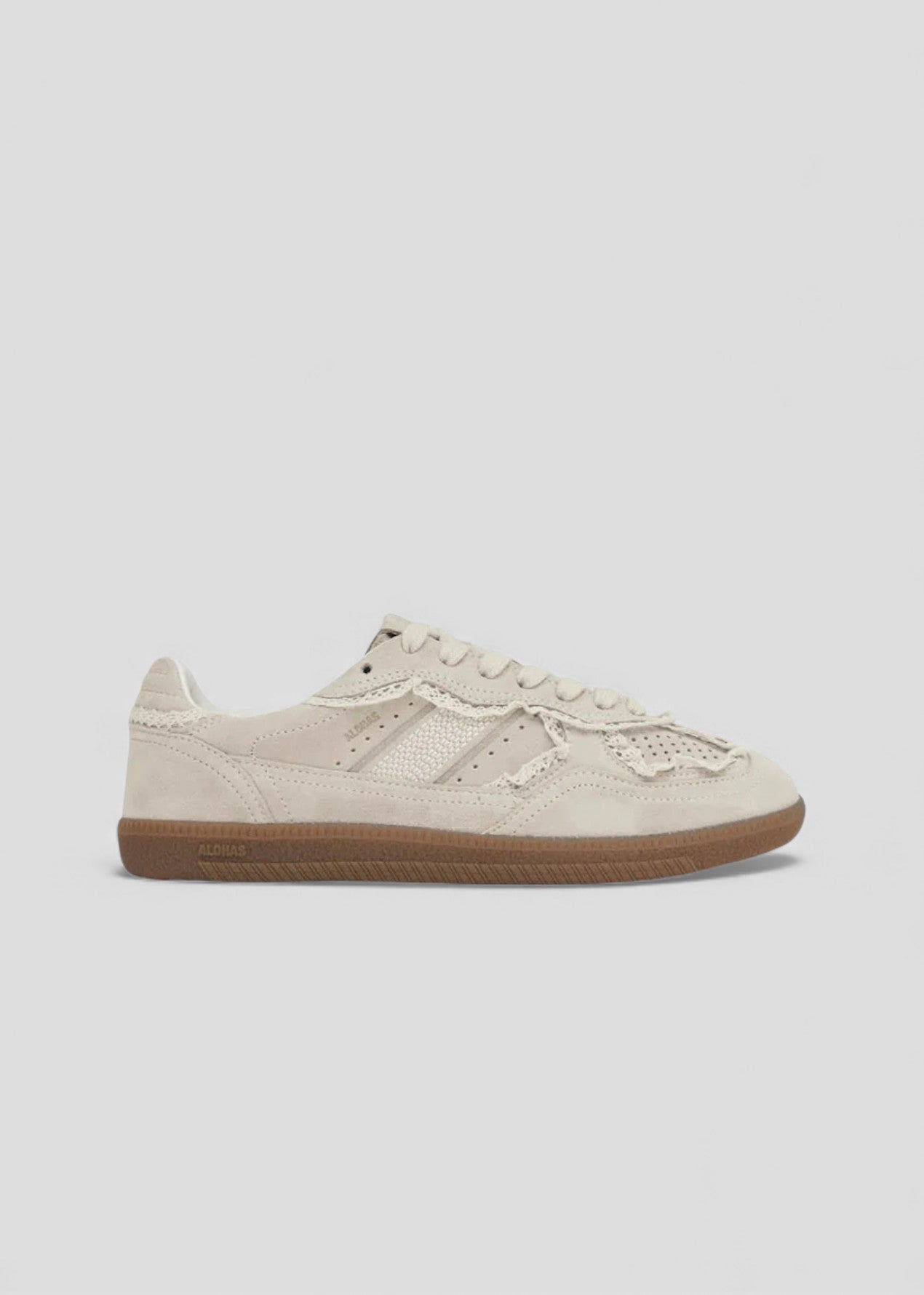 SS26-100823-01 TB.490 SNEAKERS IN PELLE SCAMOSCIATA CREMA DETTAGLIO UNCINETTO