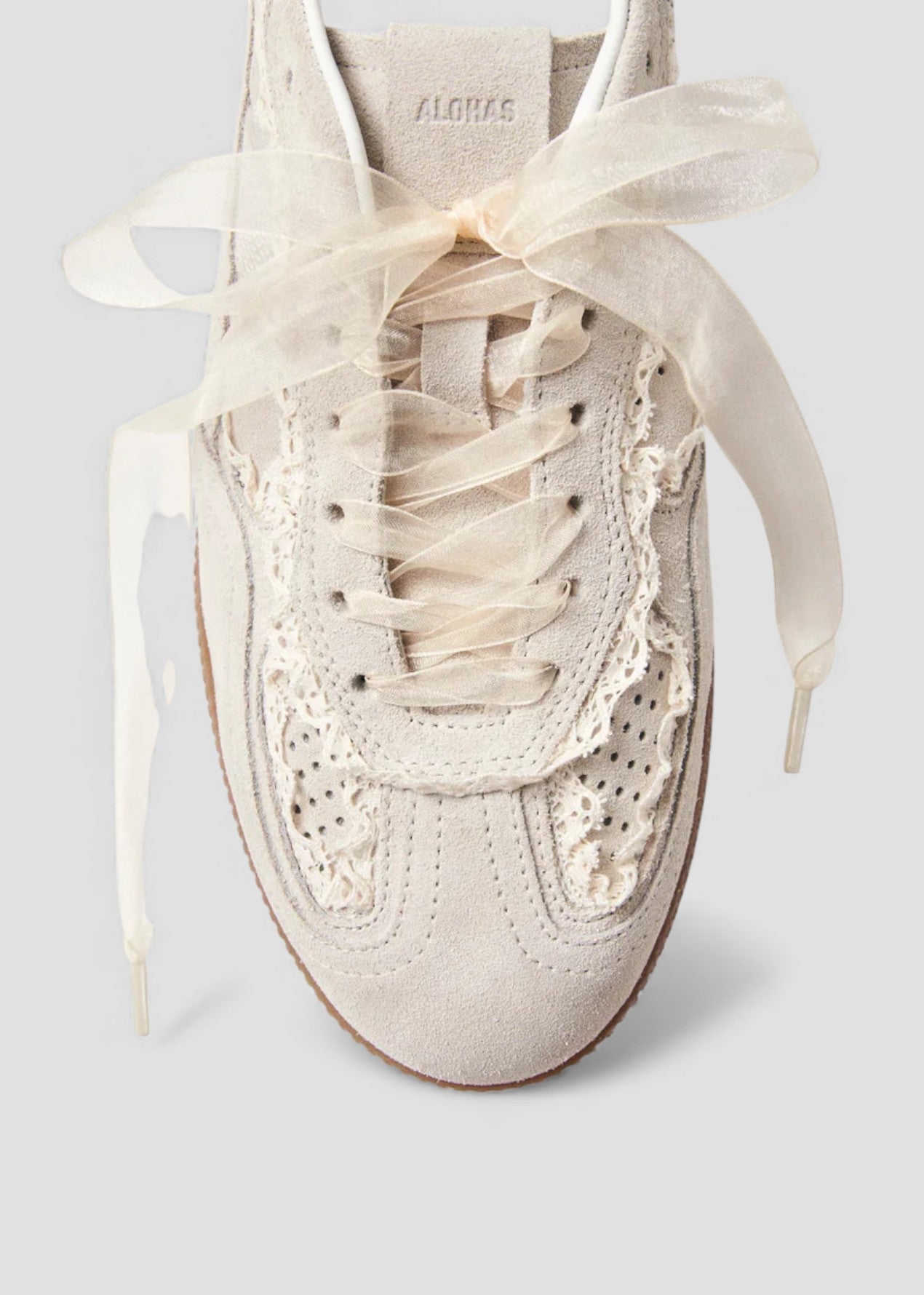 SS26-100823-01 TB.490 SNEAKERS IN PELLE SCAMOSCIATA CREMA DETTAGLIO UNCINETTO
