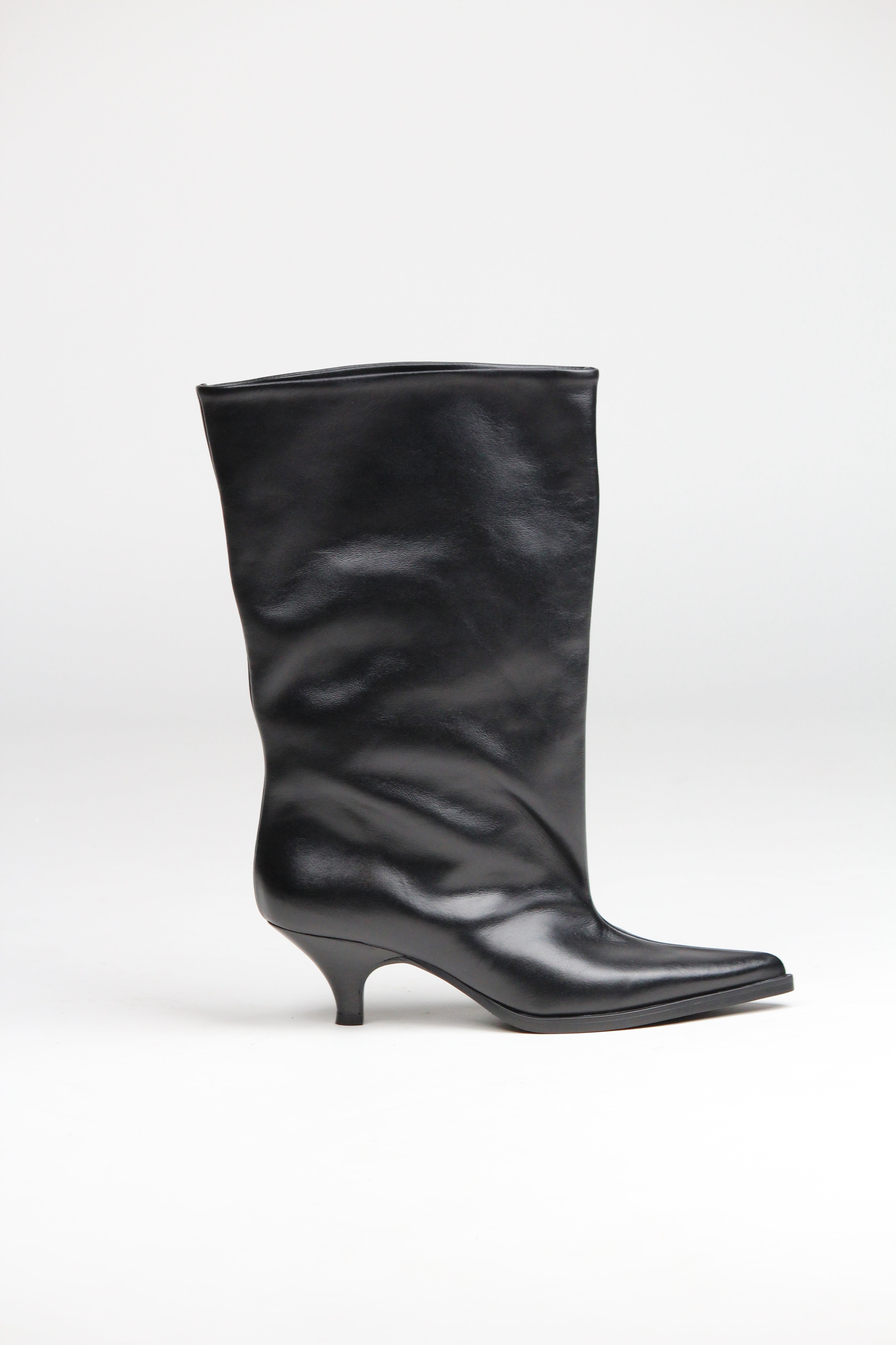E4303 STIVALE THAIS IN PELLE NERA