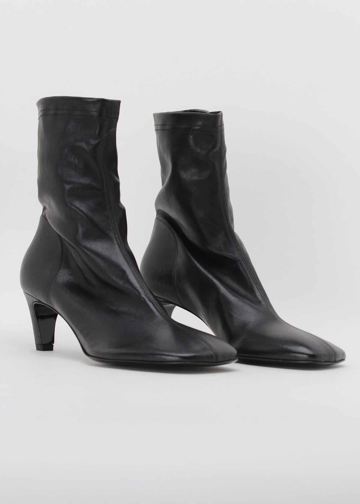 E4644-1 Stivaletto Sock Boot in Nappa Elena Iachi - Nero