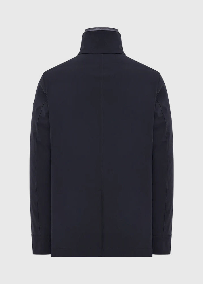 FW25-EDMUND-TORANO 3L PICOT IN TESSUTO CON IMBOTTITURA COLORE BLU NAVY