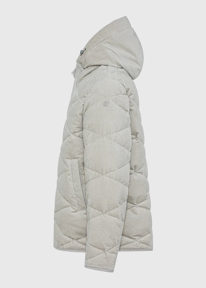 FW25-EGEO-TRENTO GIACCA CON TRAPUNTE GEOMETRICHE COLORE TOFU