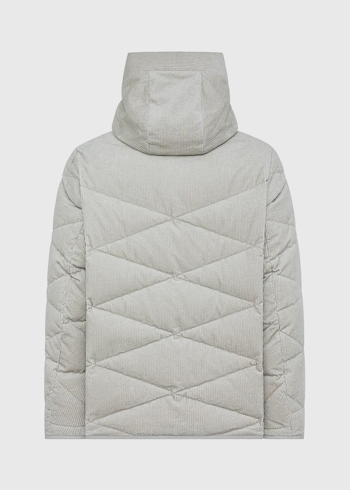FW25-EGEO-TRENTO GIACCA CON TRAPUNTE GEOMETRICHE COLORE TOFU