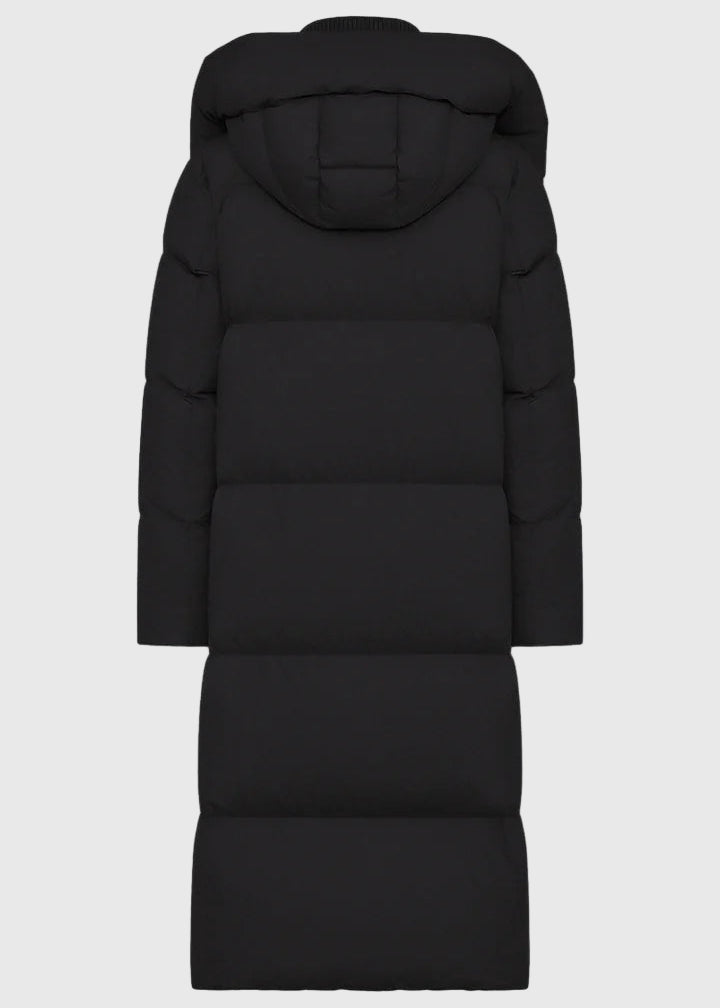 FW25-FULLY-APRICA PIUMINO LUNGO IN MICROFIBRA LEGGERA COLORE NERO