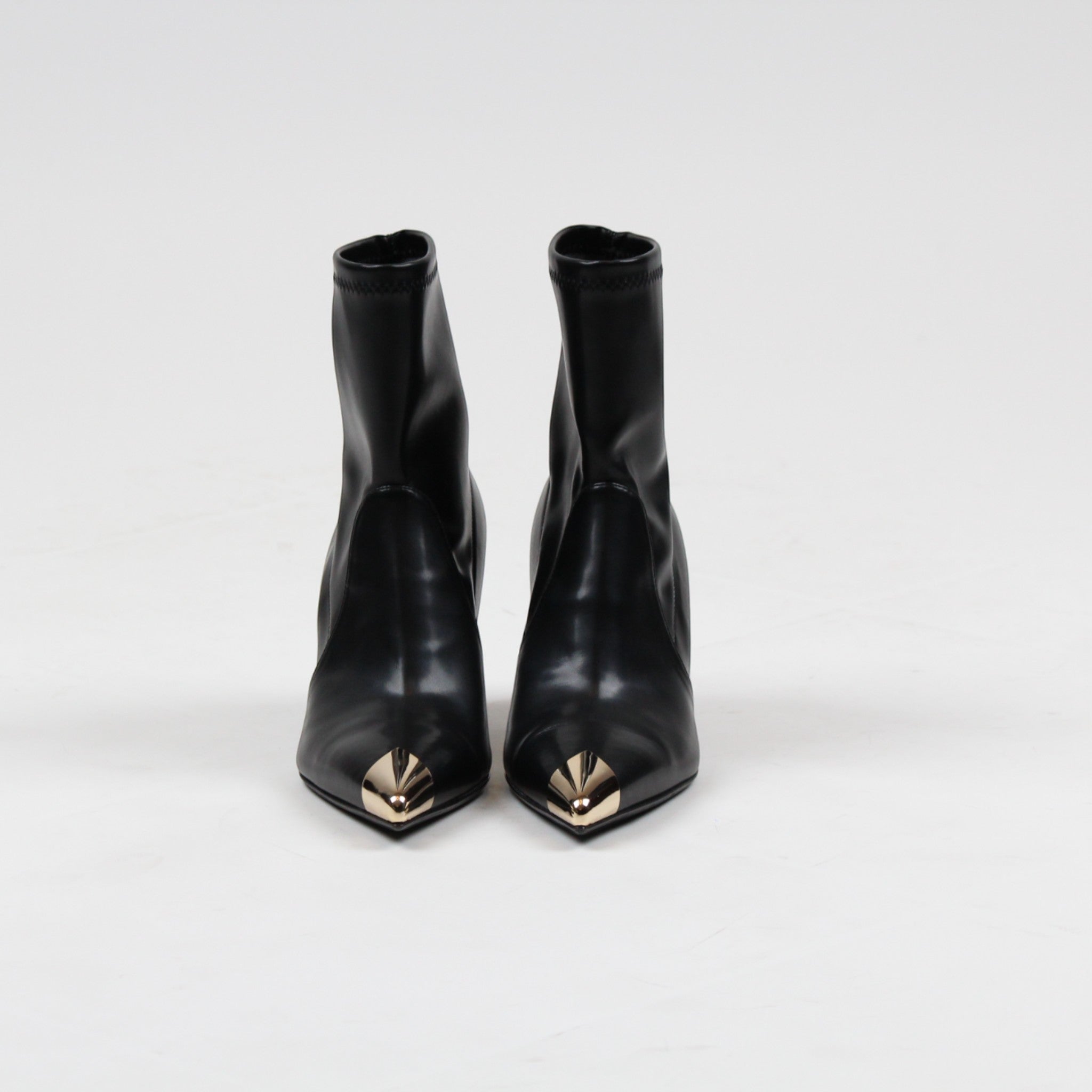 TRONCHETTO GALLIA5-PU ARLY NERO ELAST.CON ACCESSORIO SULLA PUNTA IN ACCIAIO