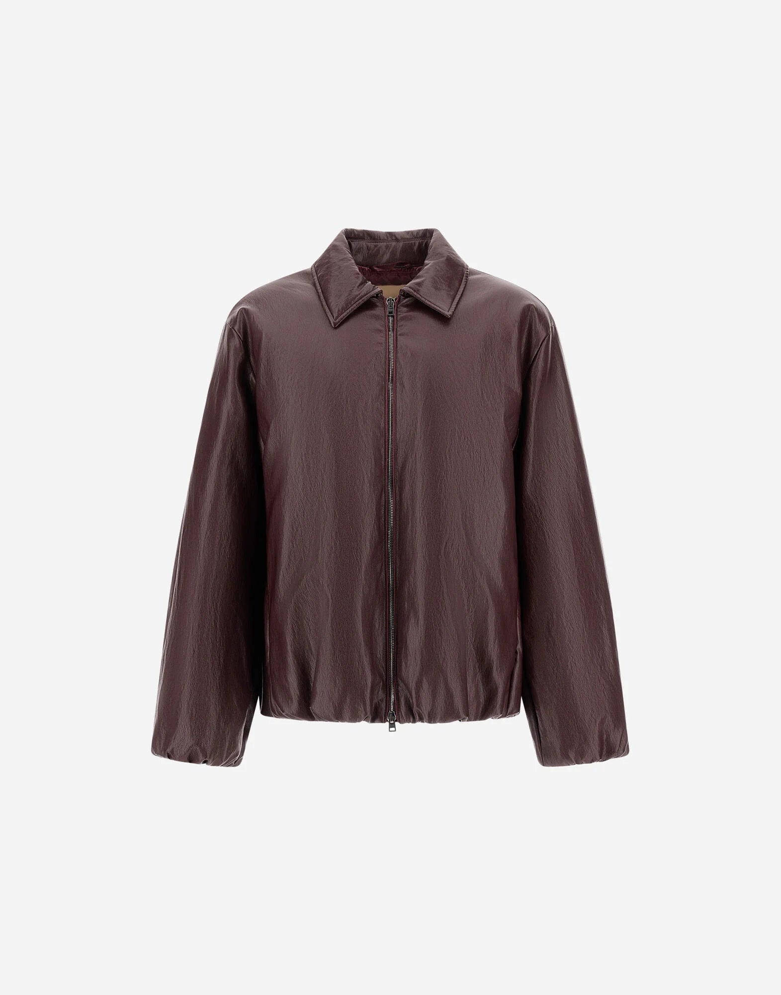 GI000413D-12928-6715 GIACCA EFFETTO PELLE BORDEAUX