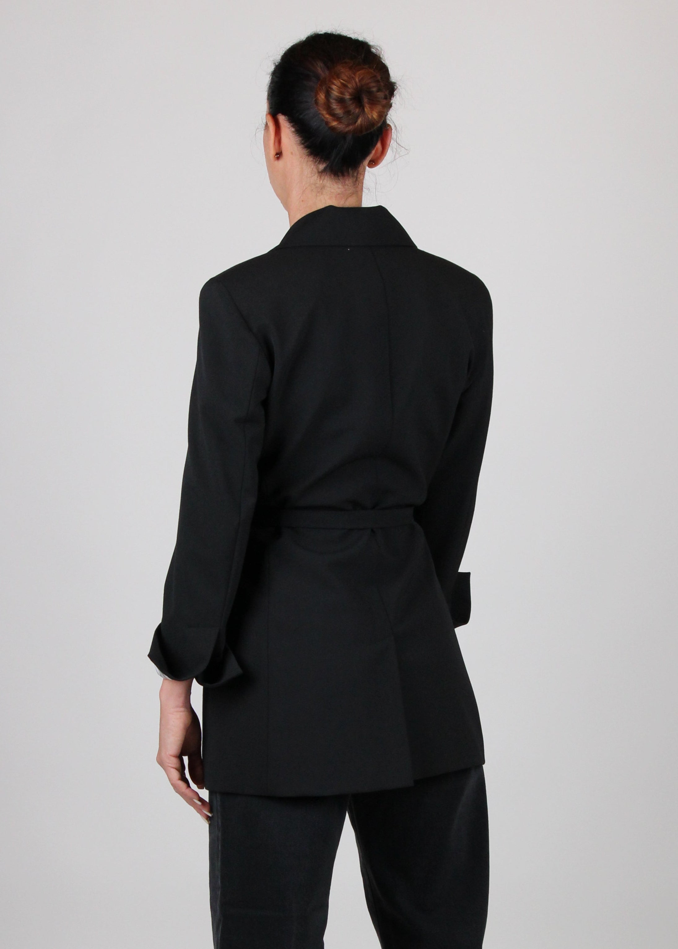 FW25-2523046061-001 CERRETO BLAZER STRETCH - NERO