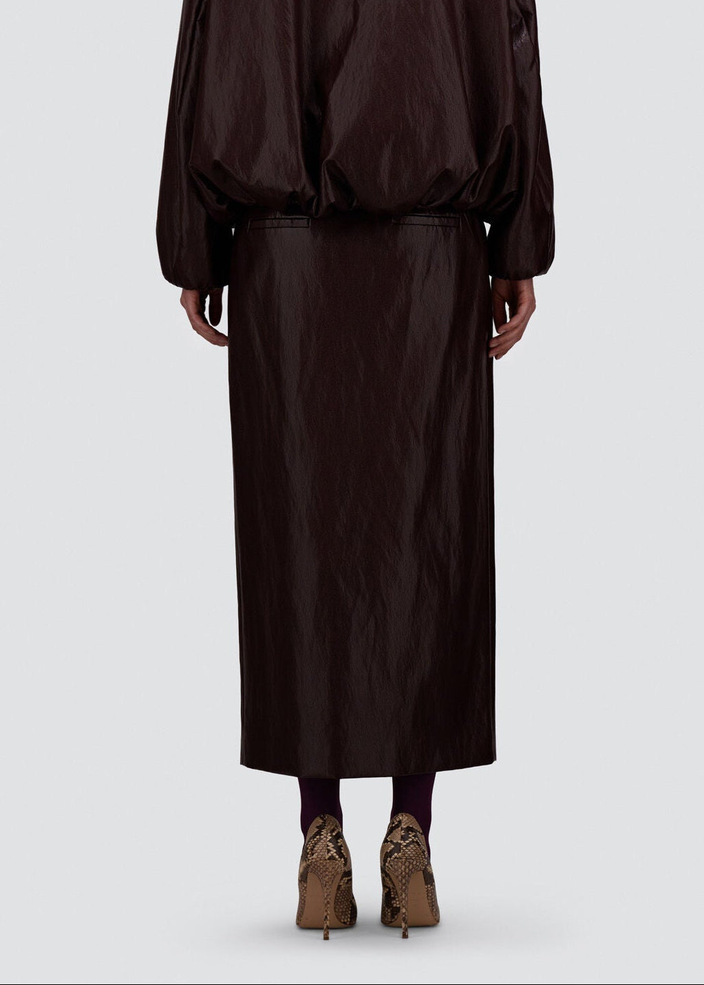 GN000121D-12928-6715 GONNA EFFETTO PELLE BORDEAUX