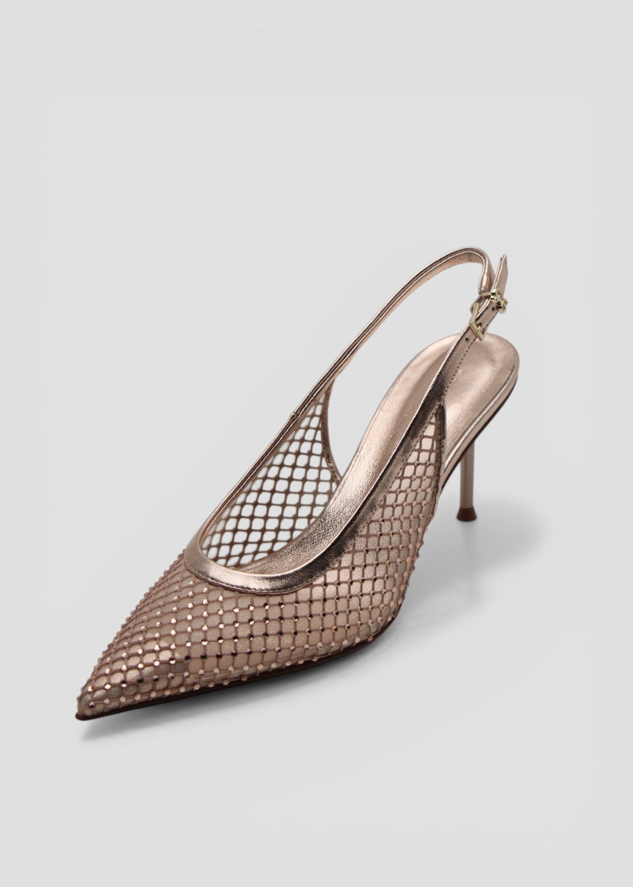 SS26-GRETA6 SLINGBACK GILI PELLE ORO ROSA