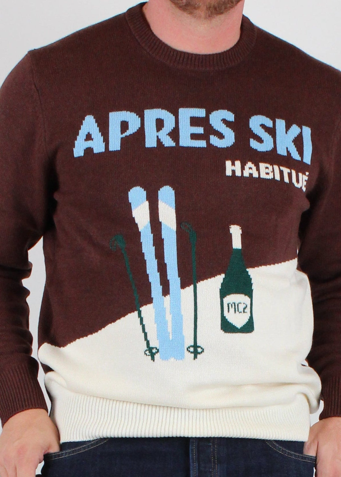 FW25-HER0011-02624I MAGLIONE UOMO HERON C-APRES SKI STYLIZED 18