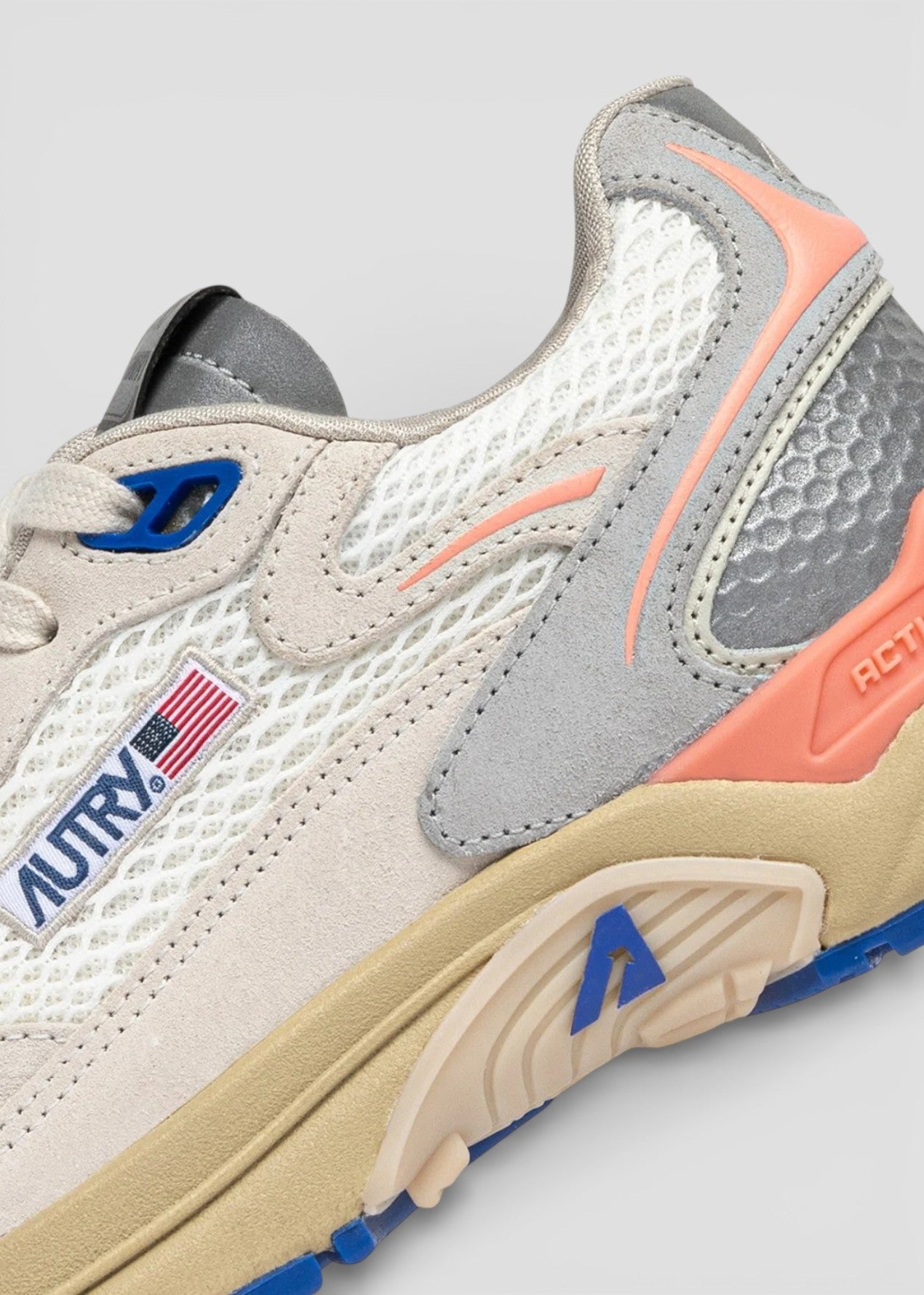 HYLW-HU02 SNEAKERS DONNA HYPERWAY MESH/SUEDE WHITE/PEACH PINK