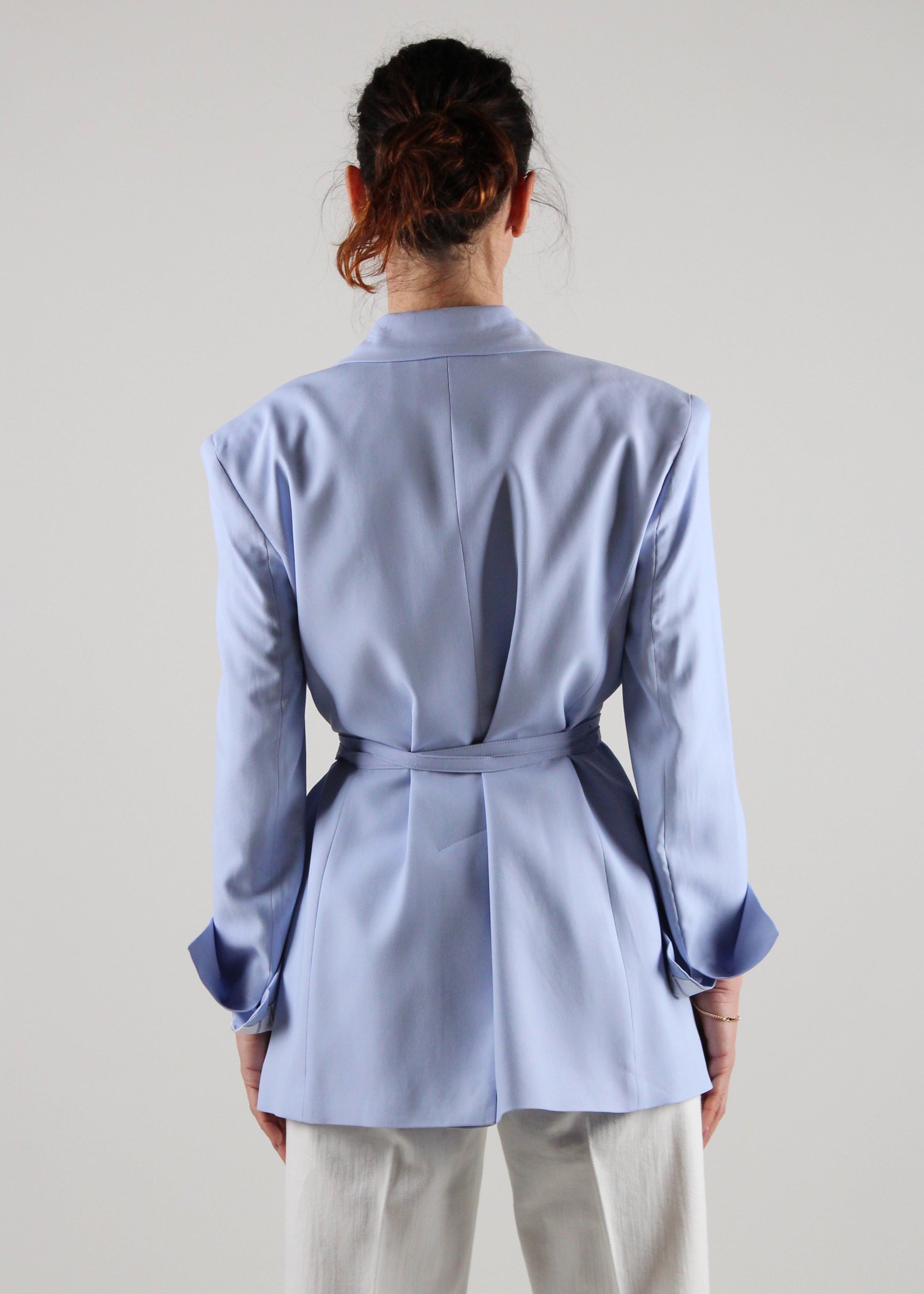GIACCA MANISA LUNGO STRETCH AZZURRO CHIARO