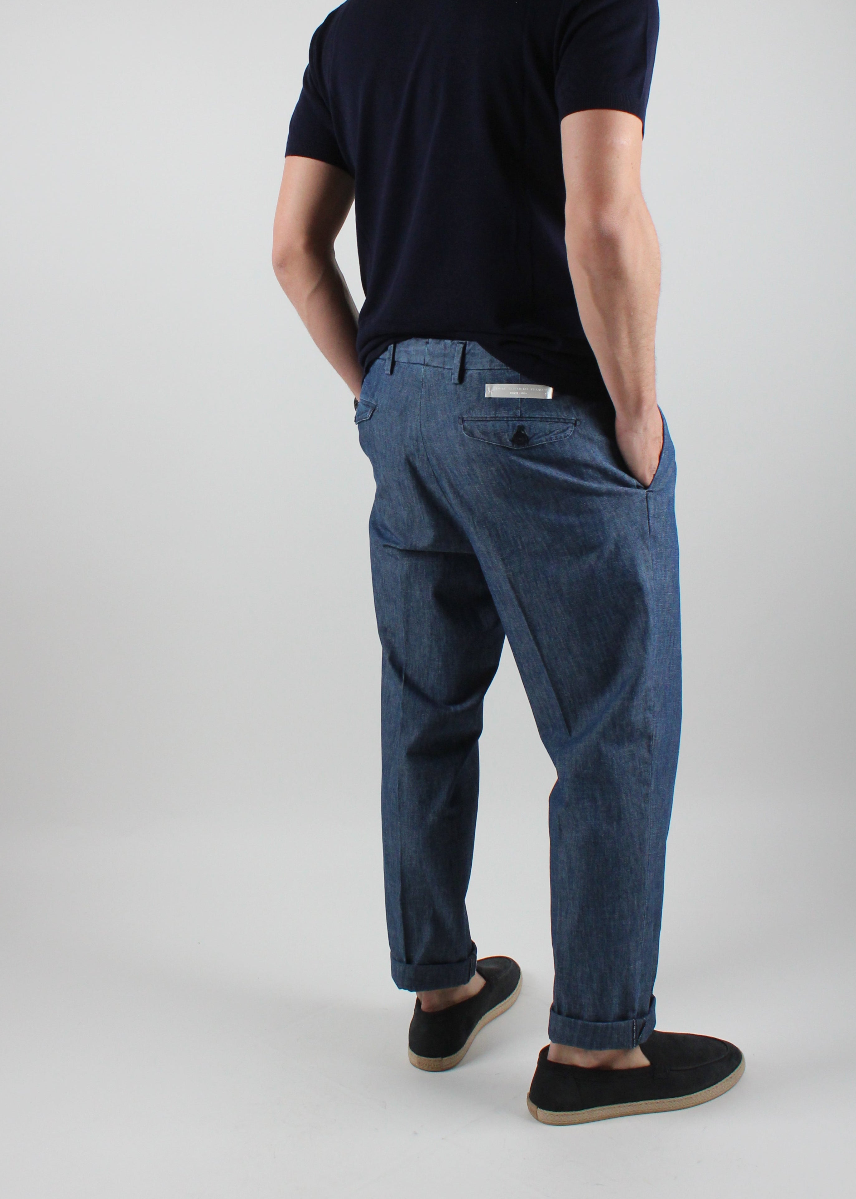 BG02D-325159-PANTALONE TASCA AMERICA IN CHAMBRAY