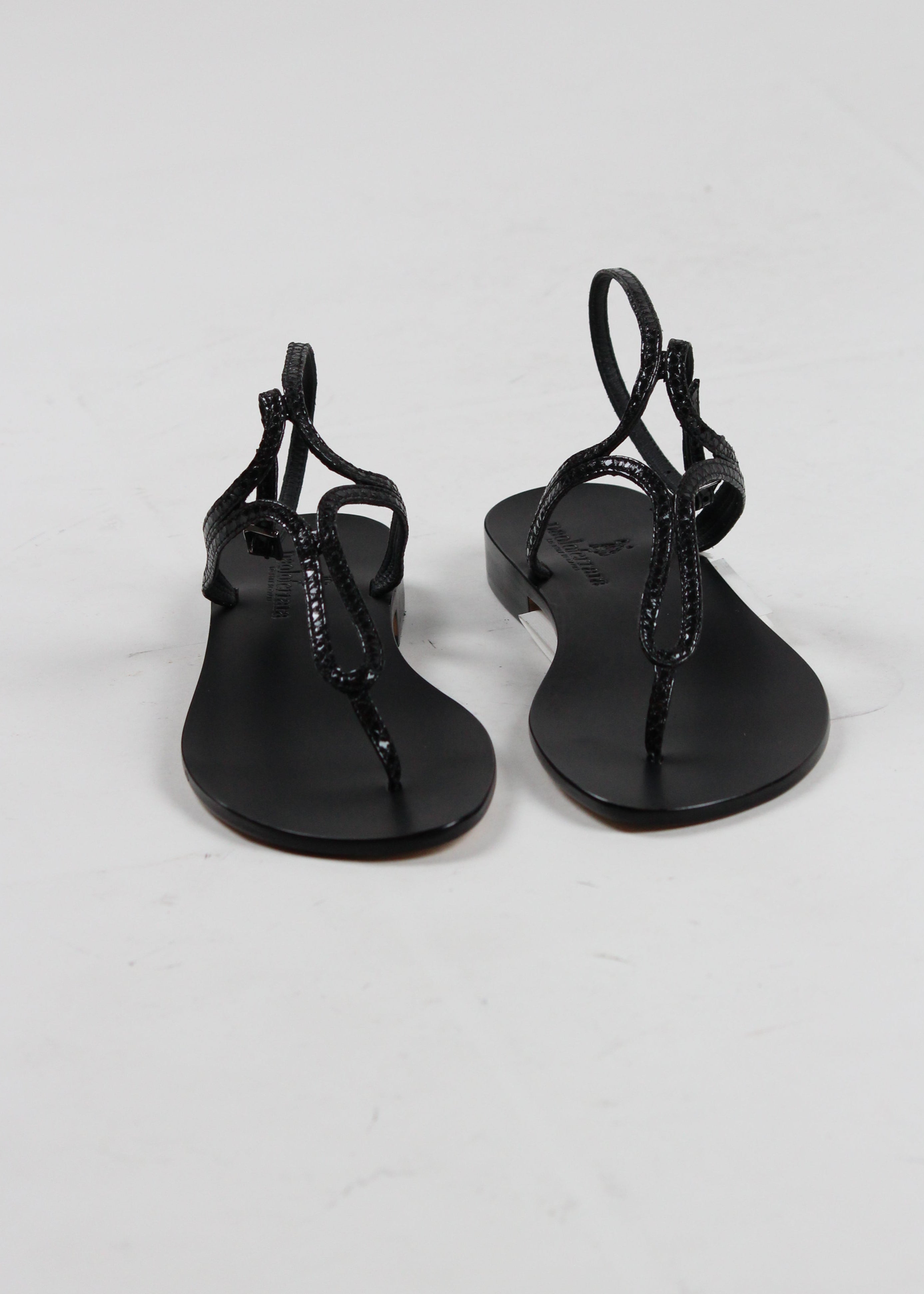 SS25-2853-T15 SANDALO CAPRESE INFRADITO IN DIAMANTE NERO