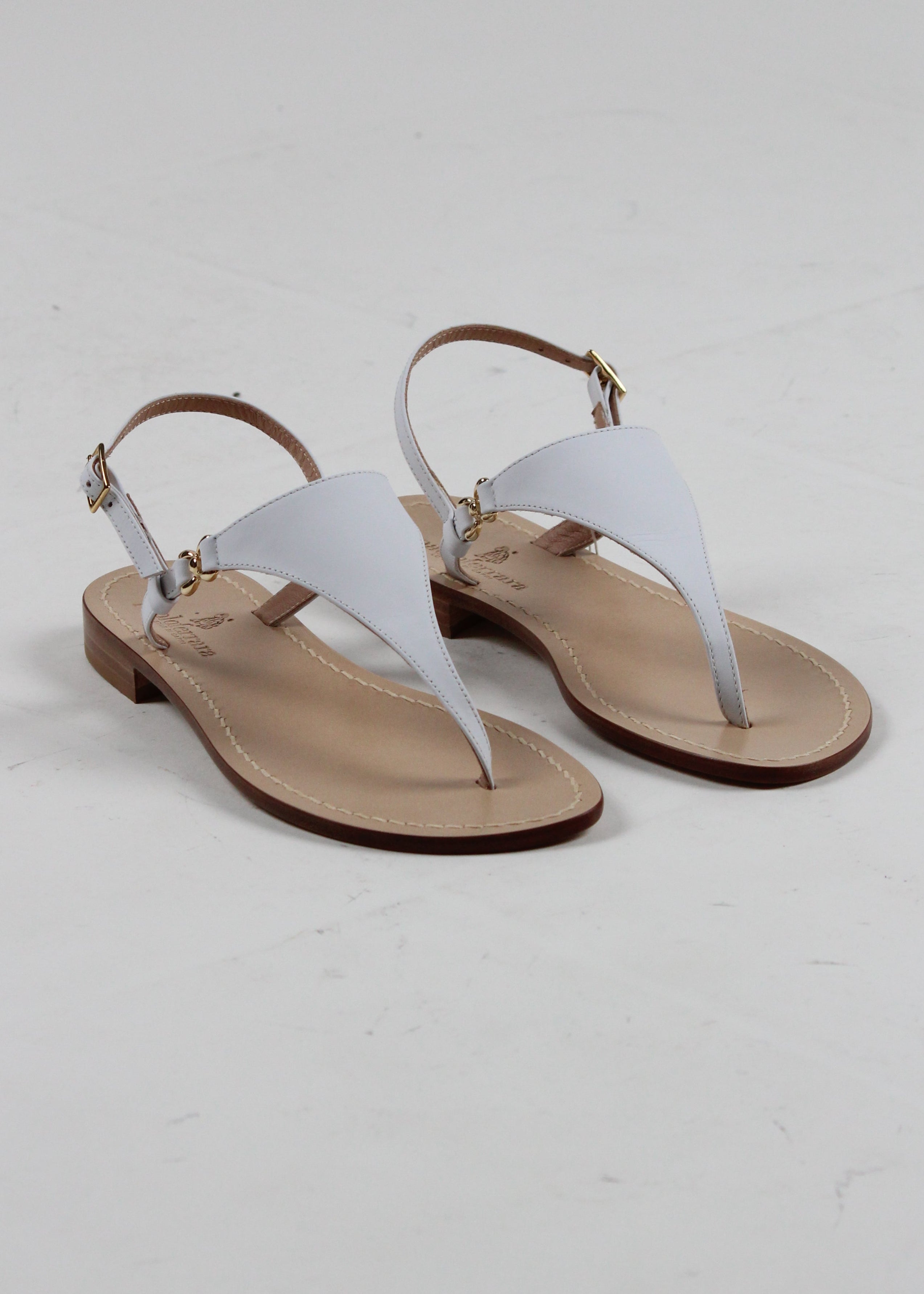 SS25-0721/C-T15 SANDALO CAPRESE IN NAPPA. BIANCO