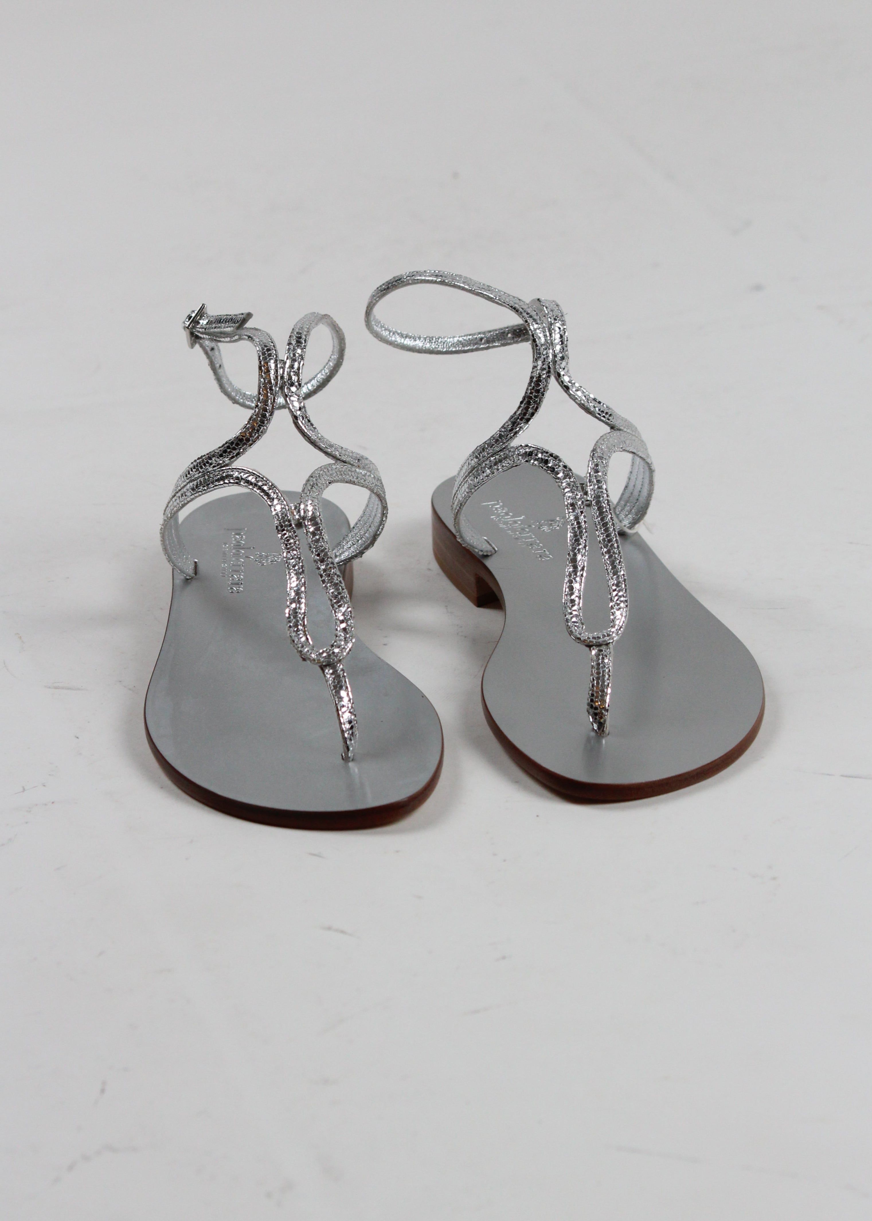 SS25-2853-T15 SANDALO CAPRESE INFRADITO IN DIAMANTE ARGENTO