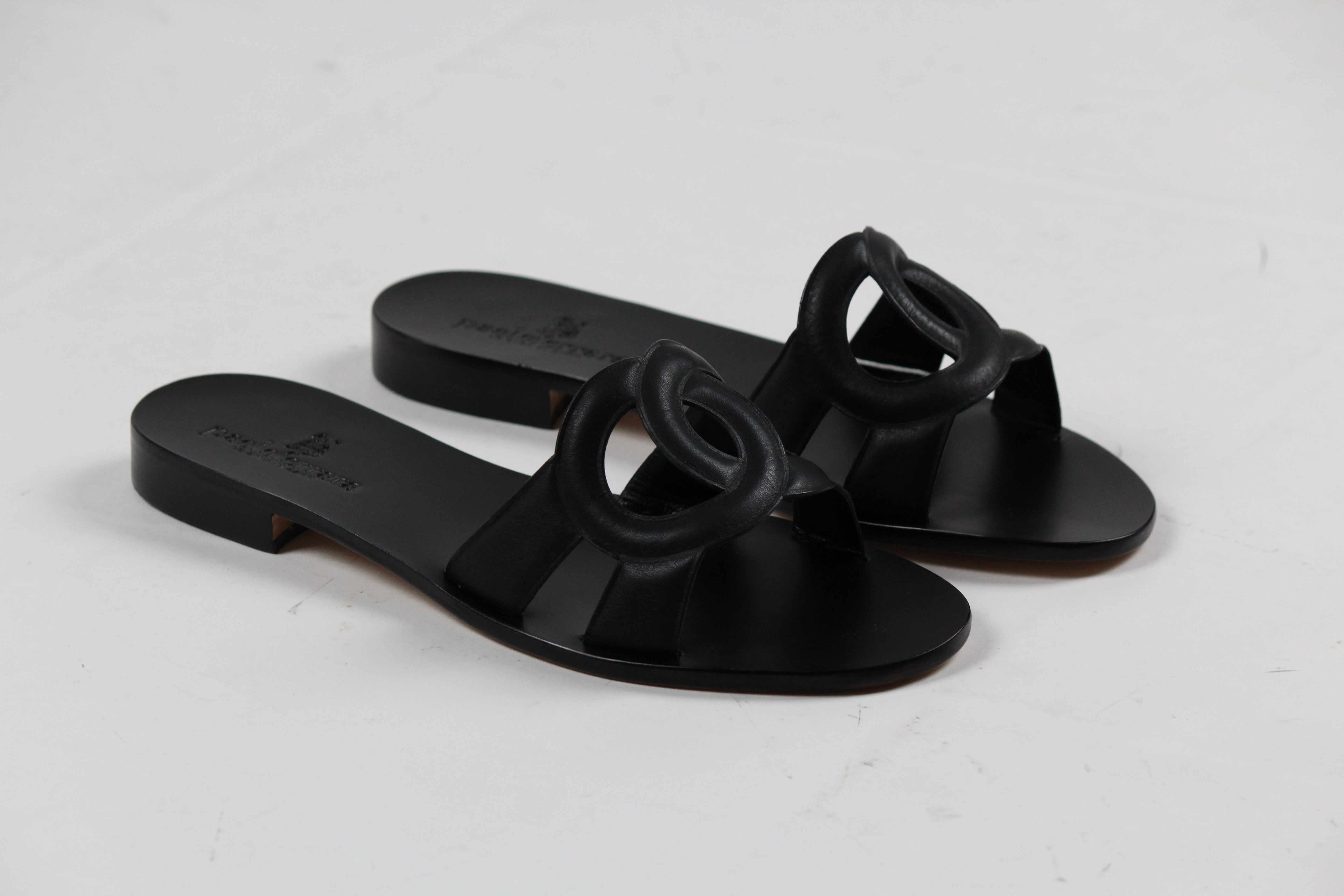 SS25-3216-T15 SANDALO CAPRESE IN SAUVAGE NERO