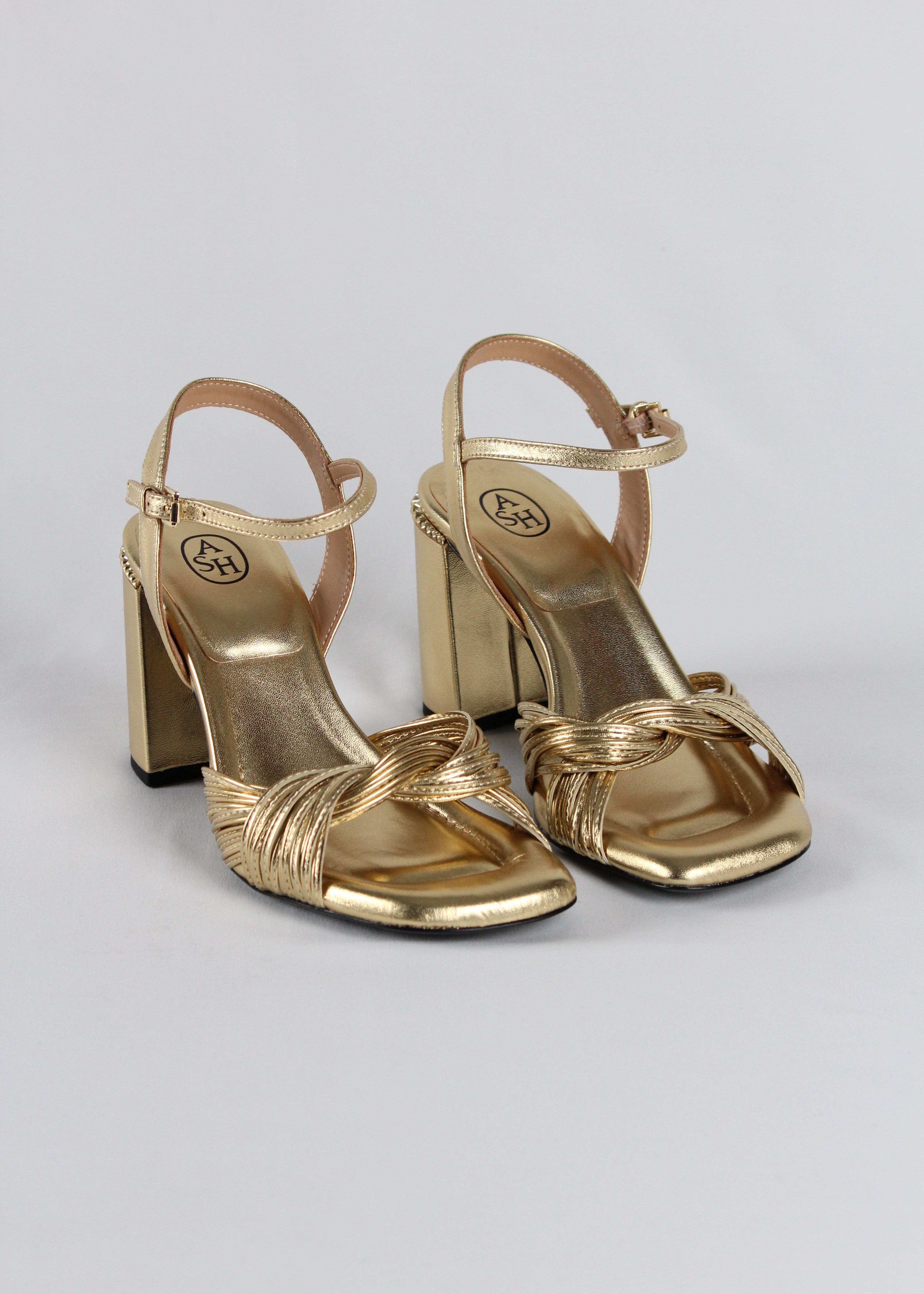 SANDALO LAYLA02 IN PELLE LAMINATA ORO