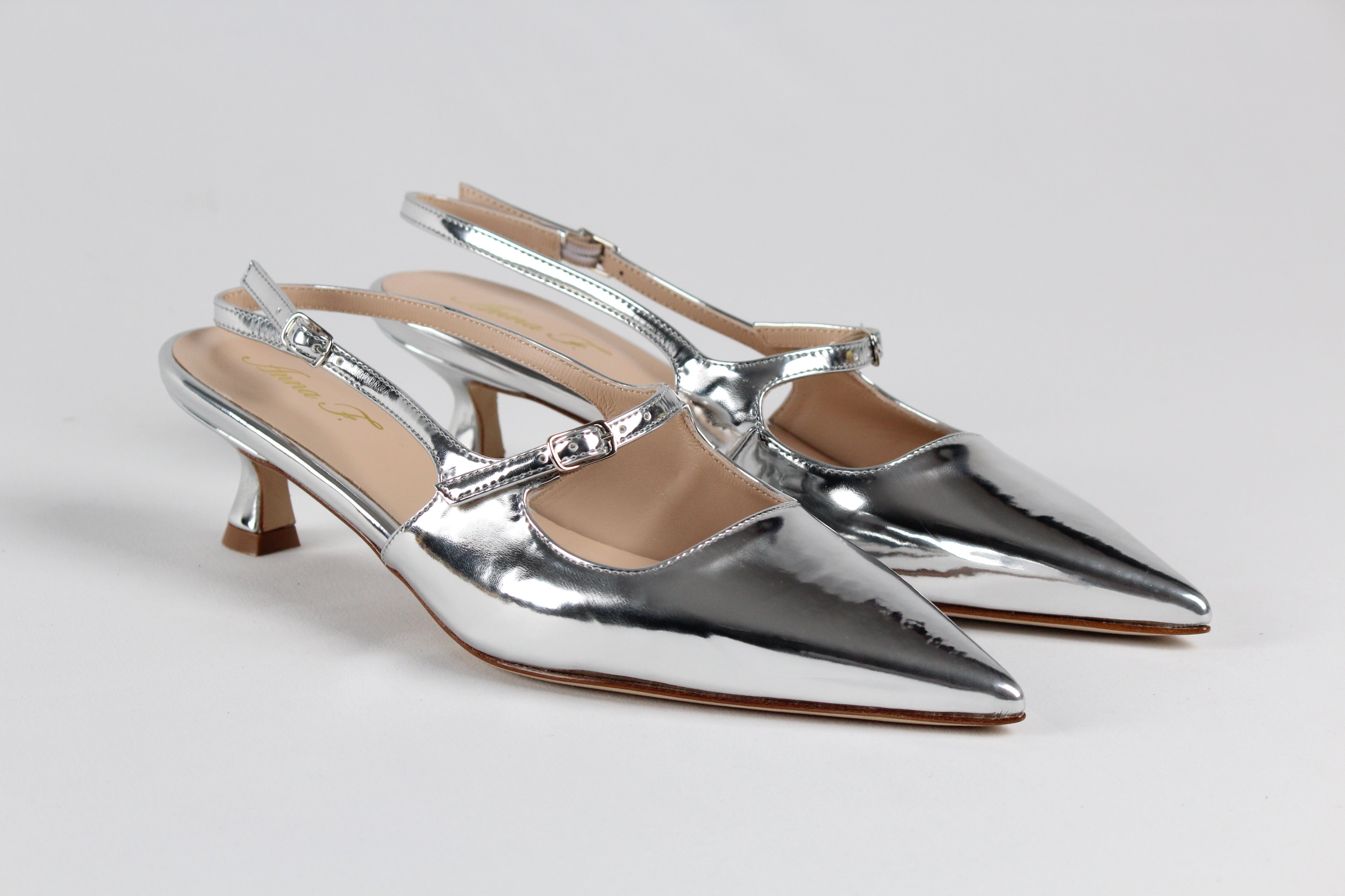 1848 SLING BACK LAMINATO ARGENTO