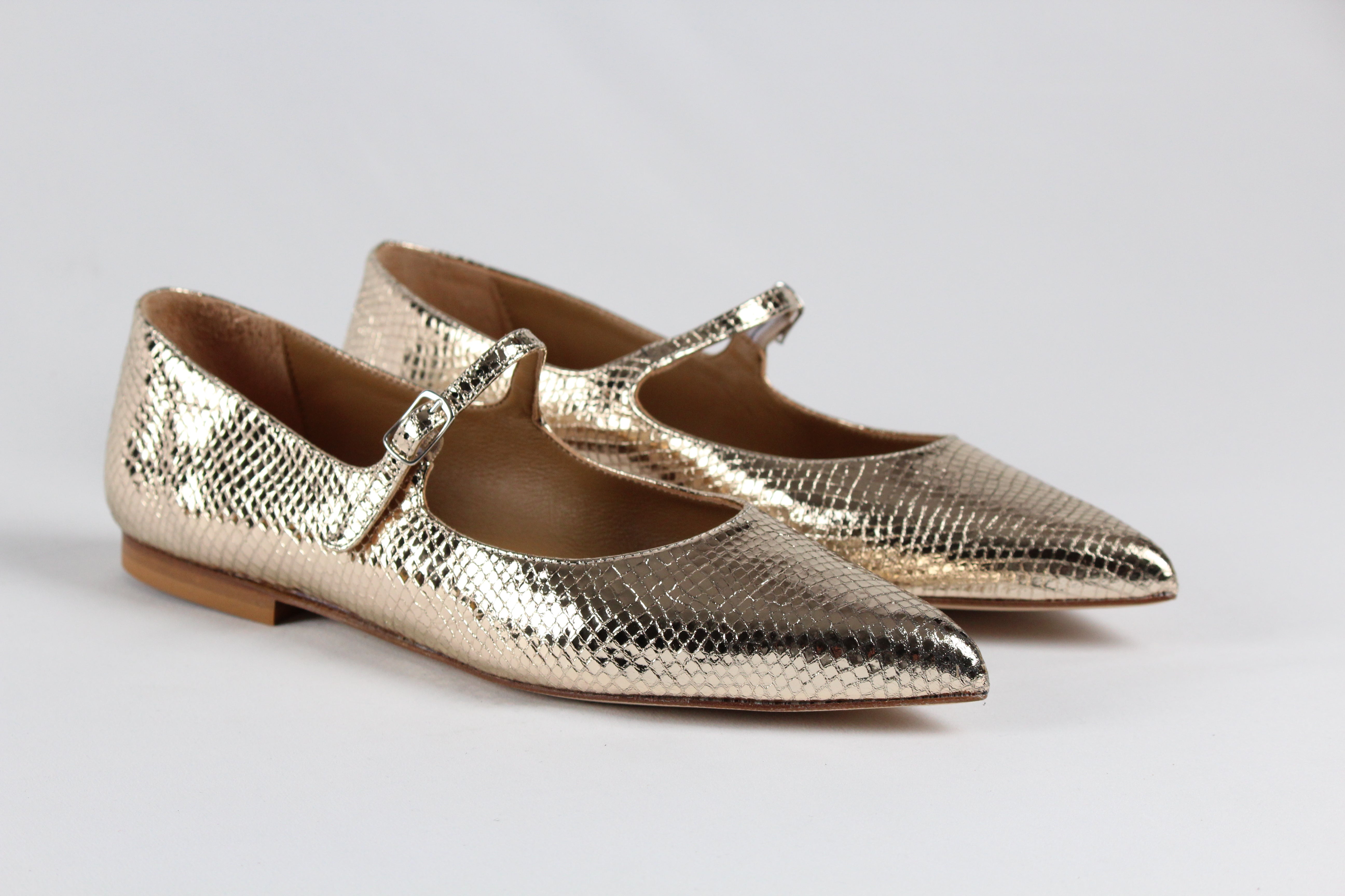 1405 BALLERINA MARY JANE WHIPS PLATINO