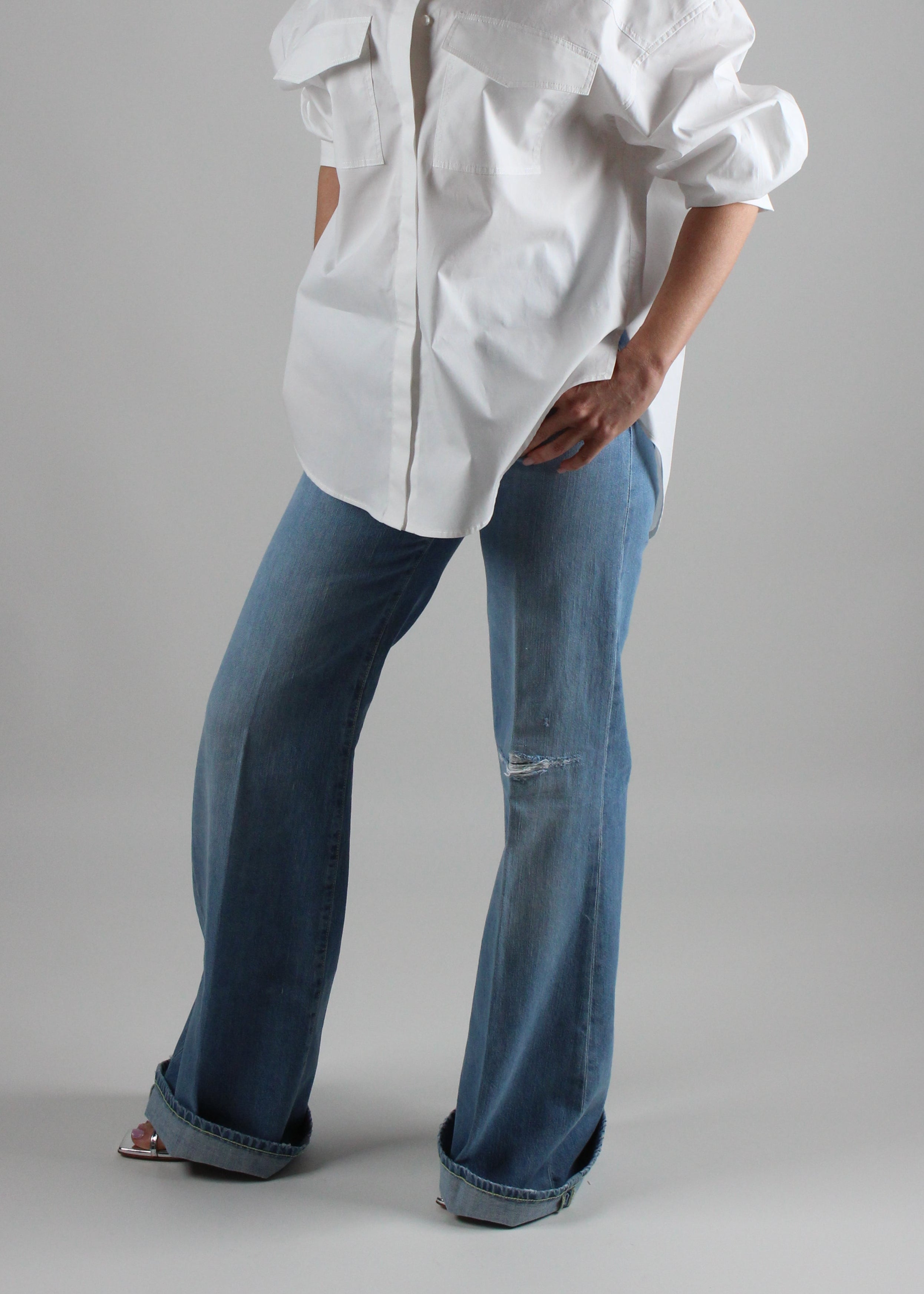 SS25 DP619-DFH269-IS4-800 JEANS AMBER CINQUE TASCHE WIDE LEG FIT mi