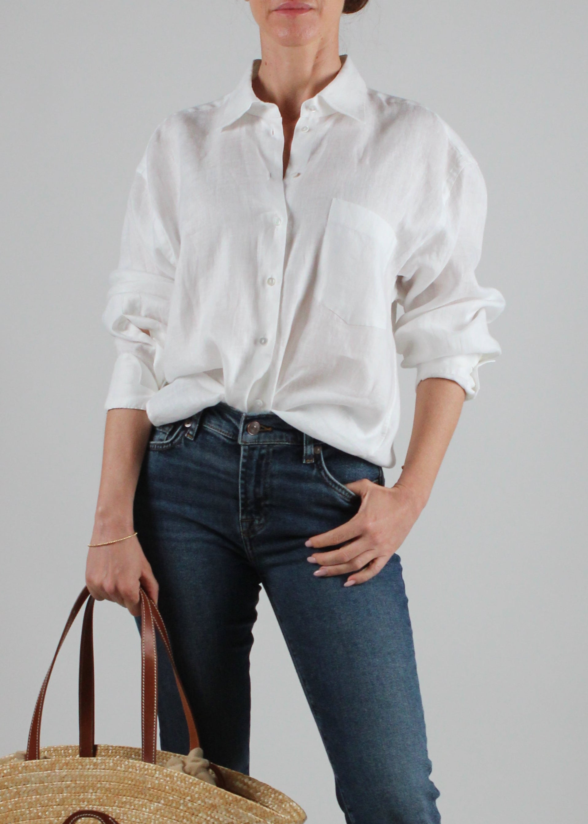 1109/85112 CAMICIA DALIA IN LINO COLORE BIANCO 001